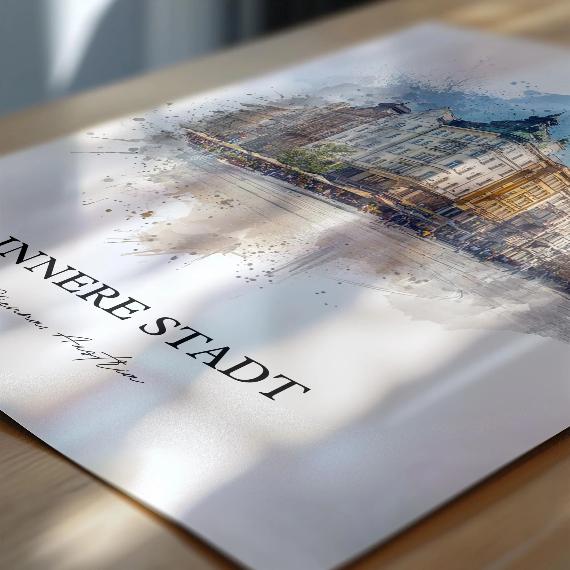 Innere Stadt, Austria – Watercolor Art Print - Image 3
