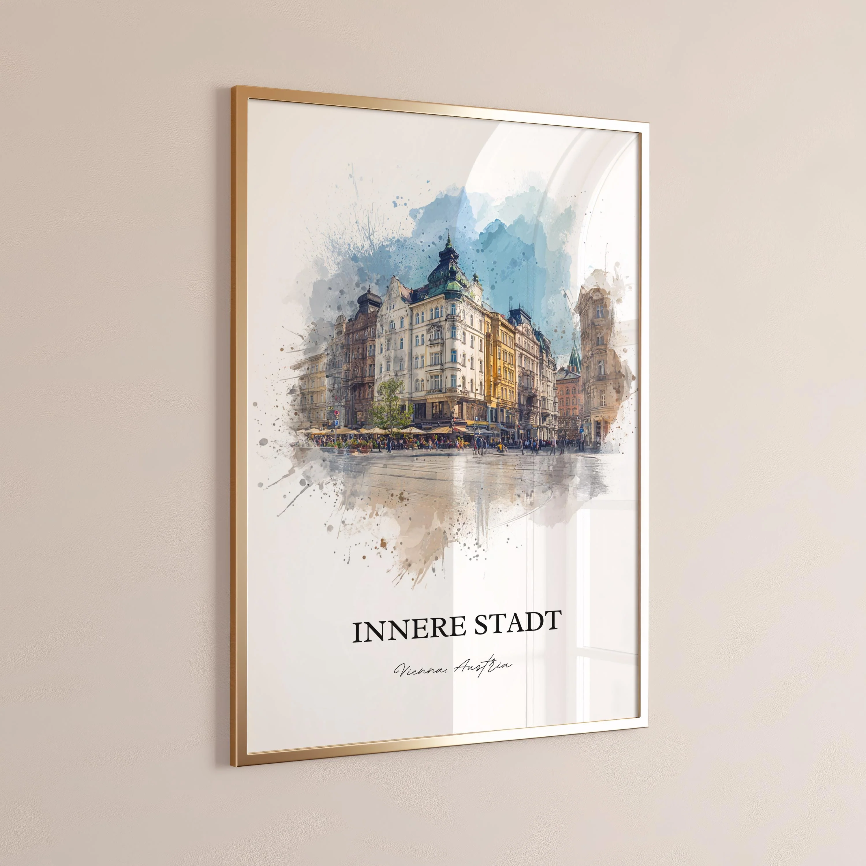 Innere Stadt, Austria – Watercolor Art Print - Image 7