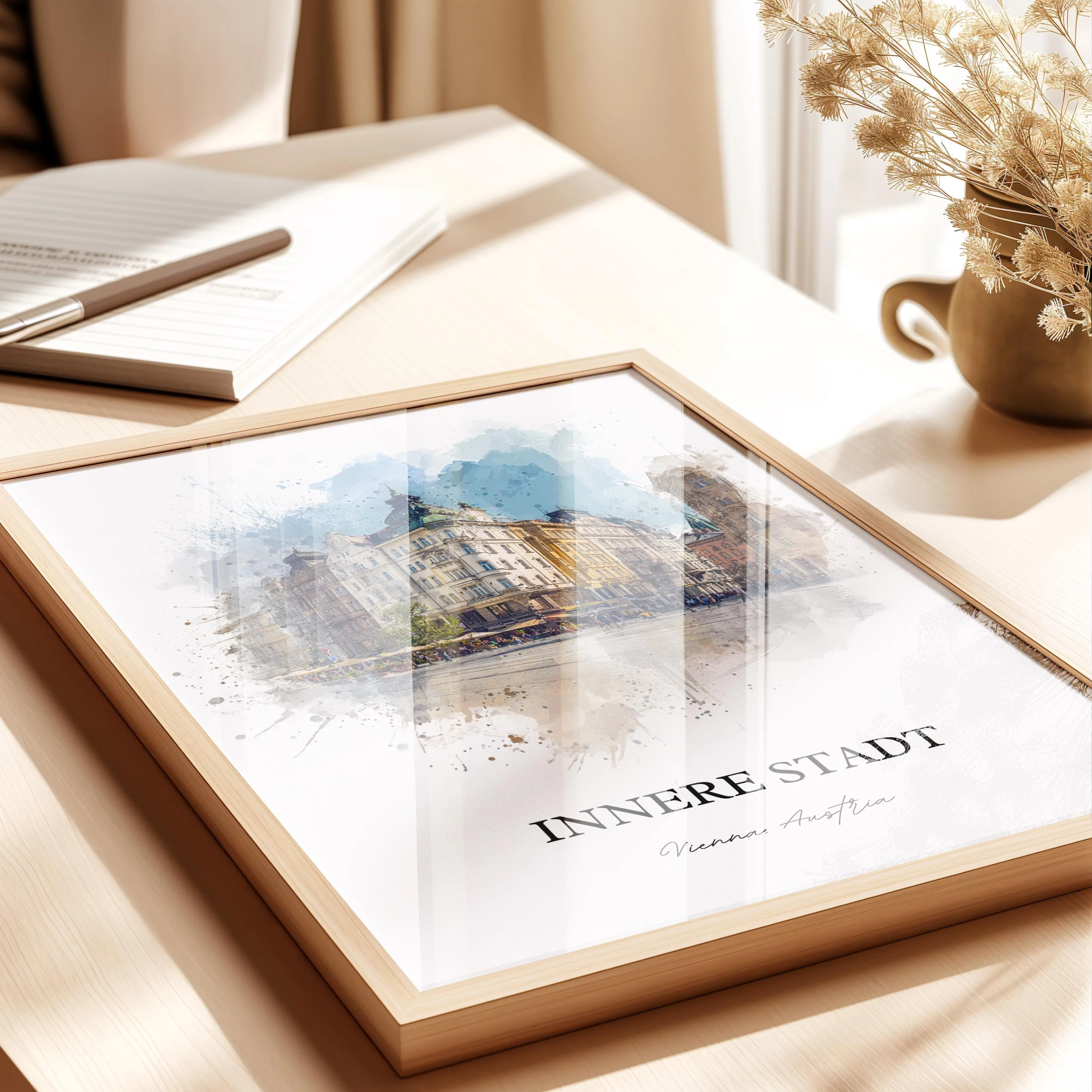 Innere Stadt, Austria – Watercolor Art Print - Image 8