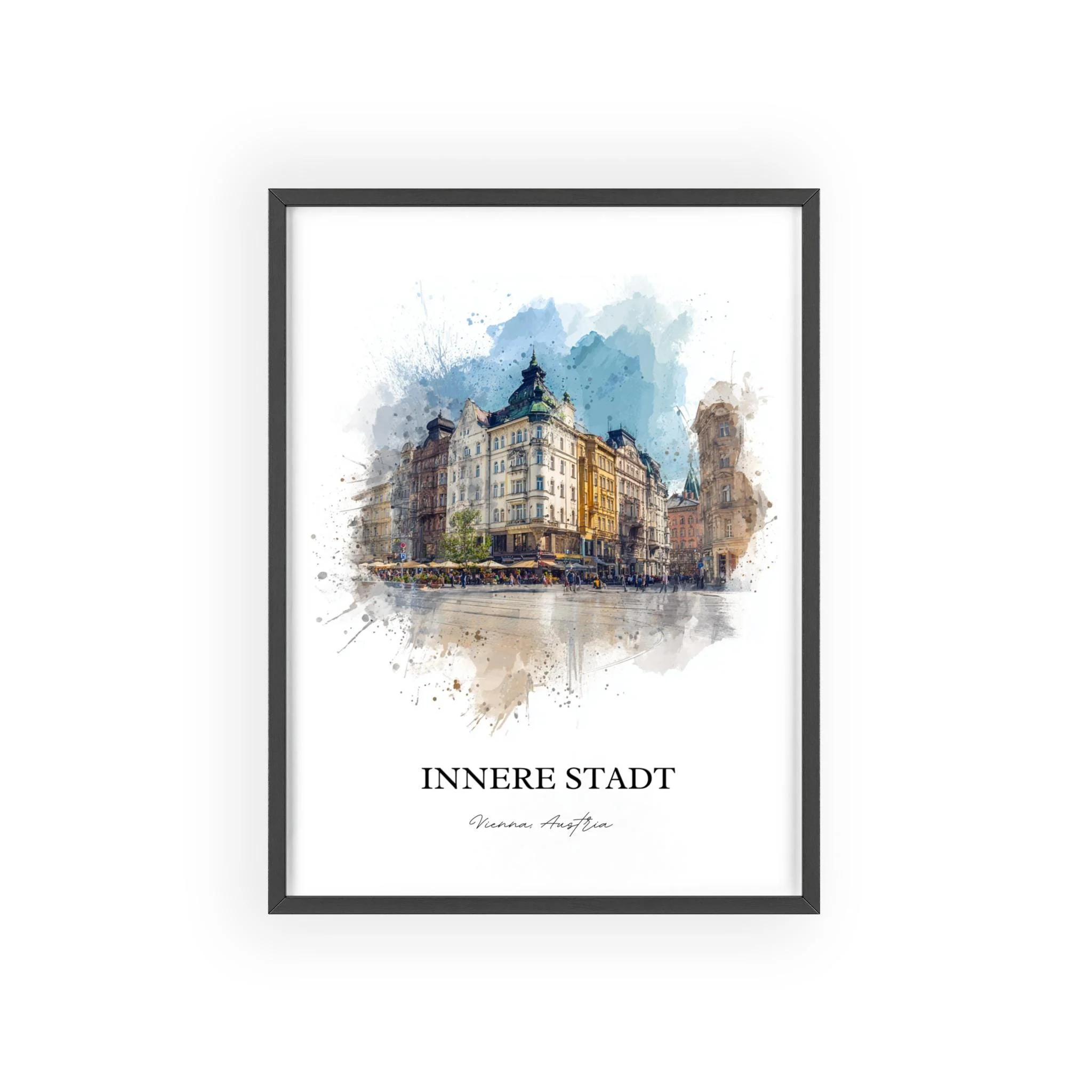 Innere Stadt, Austria – Watercolor Art Print - Image 9