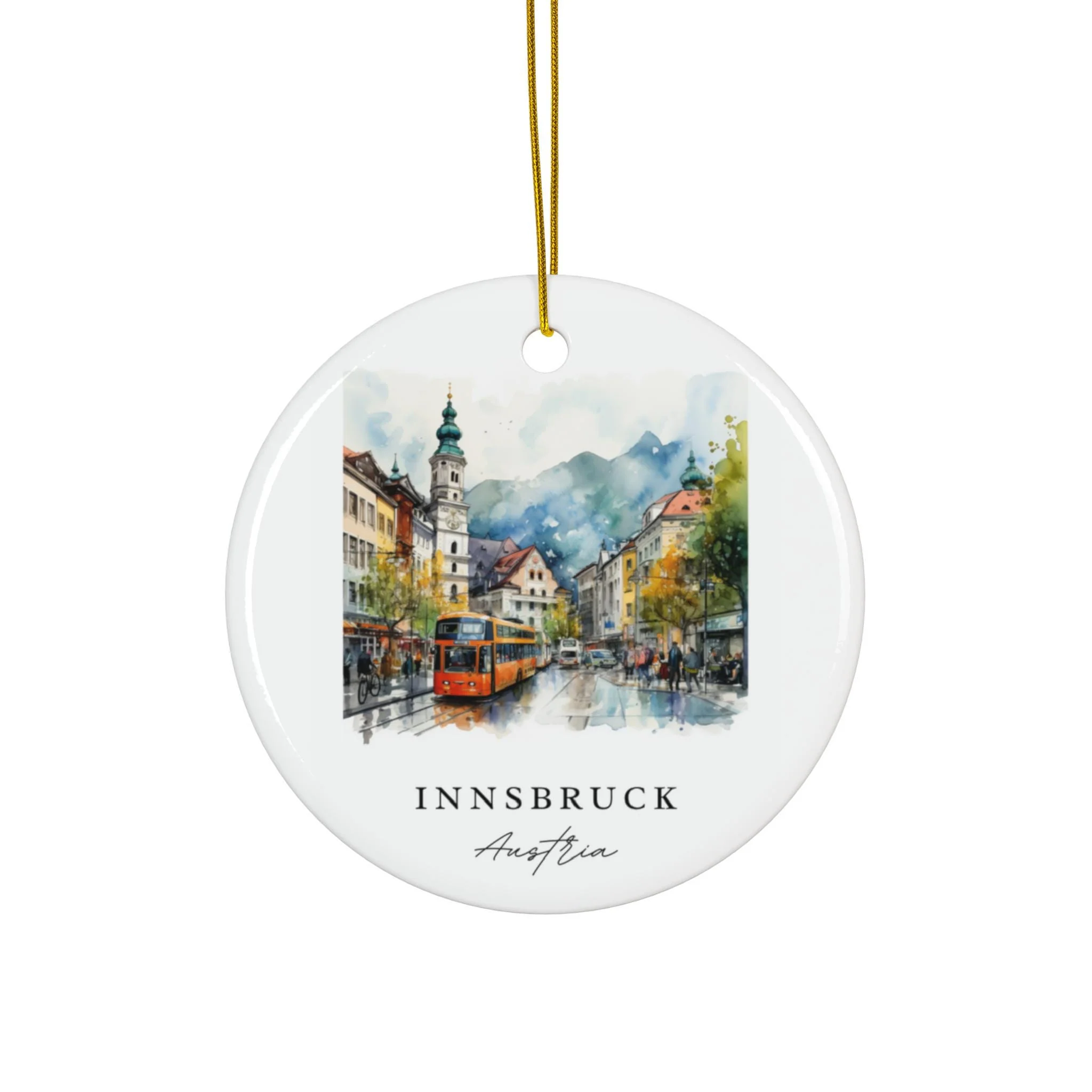 Innsbruck Austria Ornament: Unique Innsbruck Souvenir, Innsbruck Xmas Decor, and Authentic Innsbruck Austria Christmas Gift