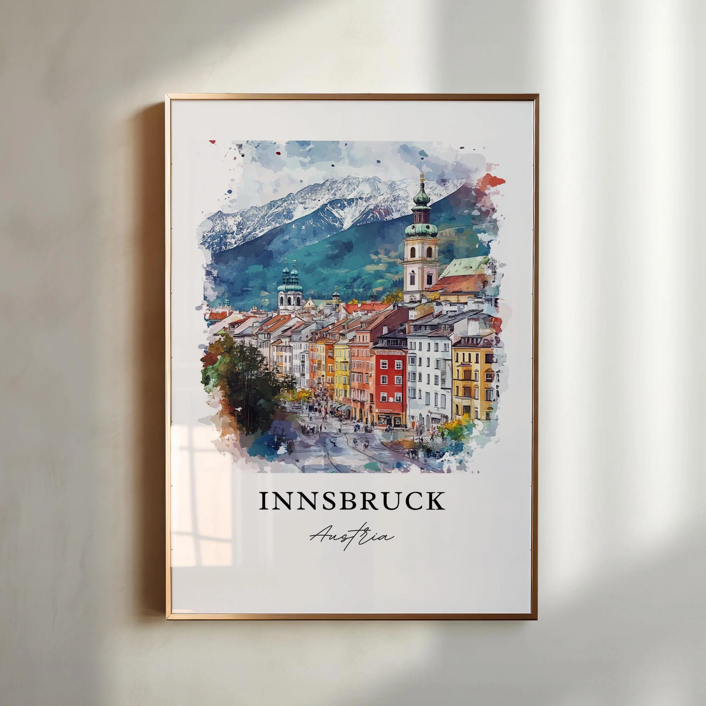 Innsbruck, Austria – Watercolor Art Print