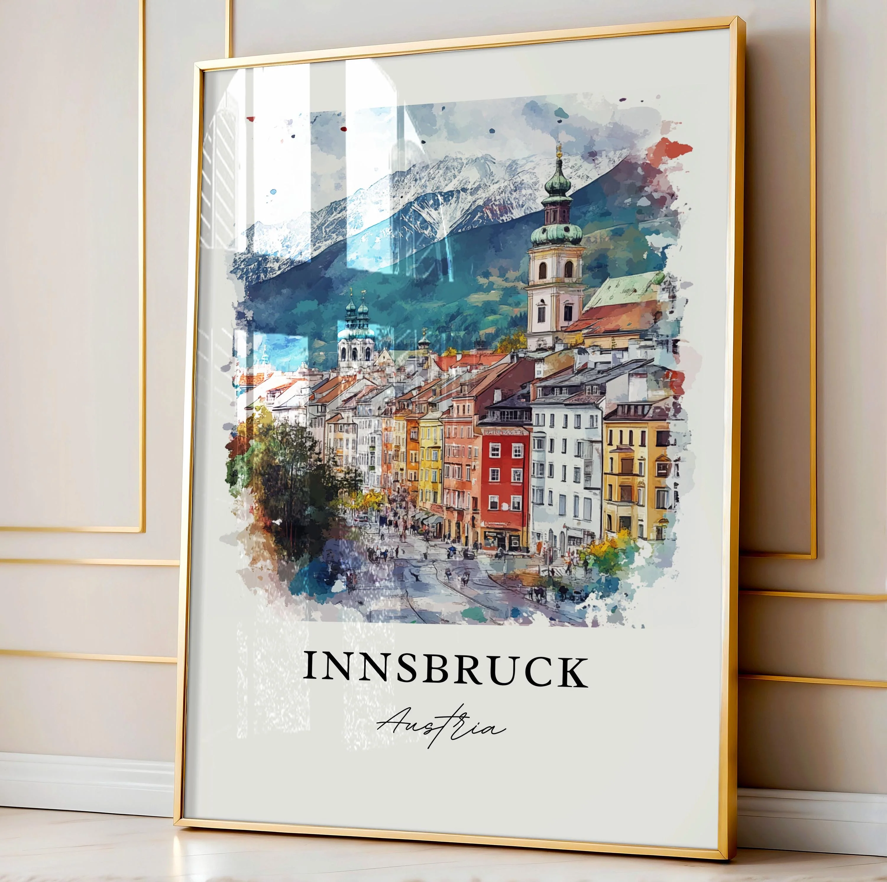 Innsbruck, Austria – Watercolor Art Print - Image 5