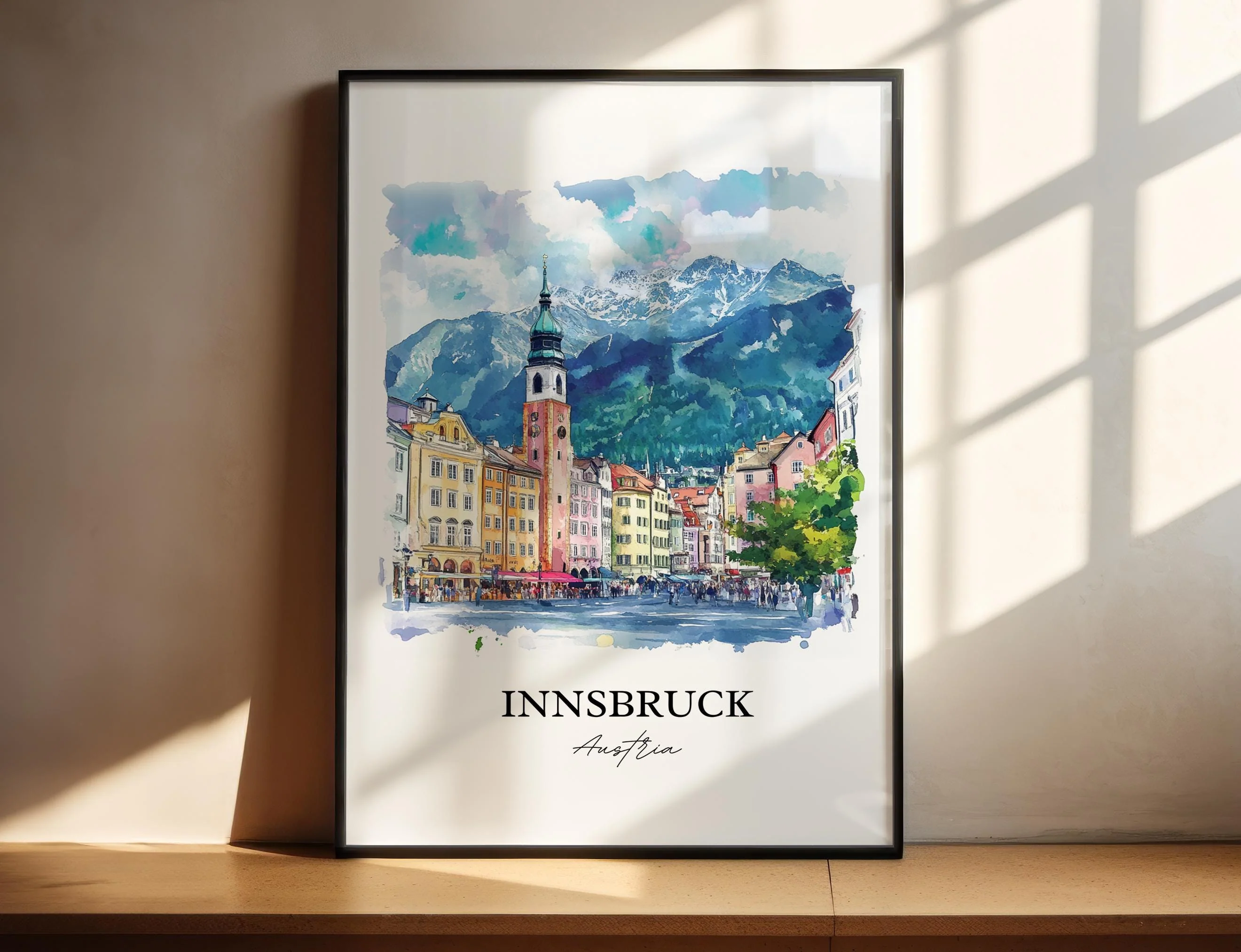 Innsbruck, Austria – Watercolor Art Print