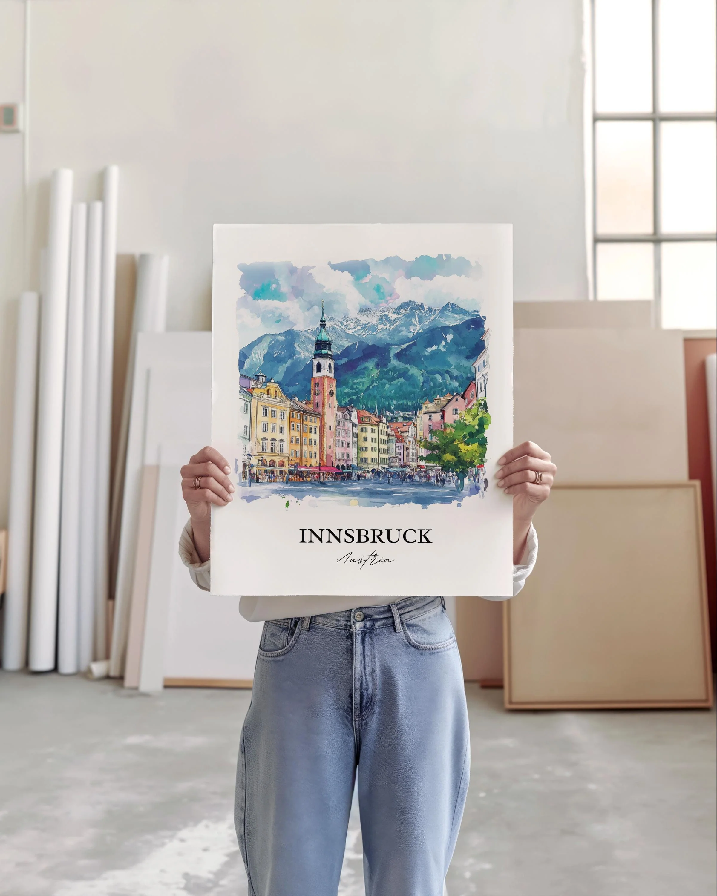 Innsbruck, Austria – Watercolor Art Print - Image 5