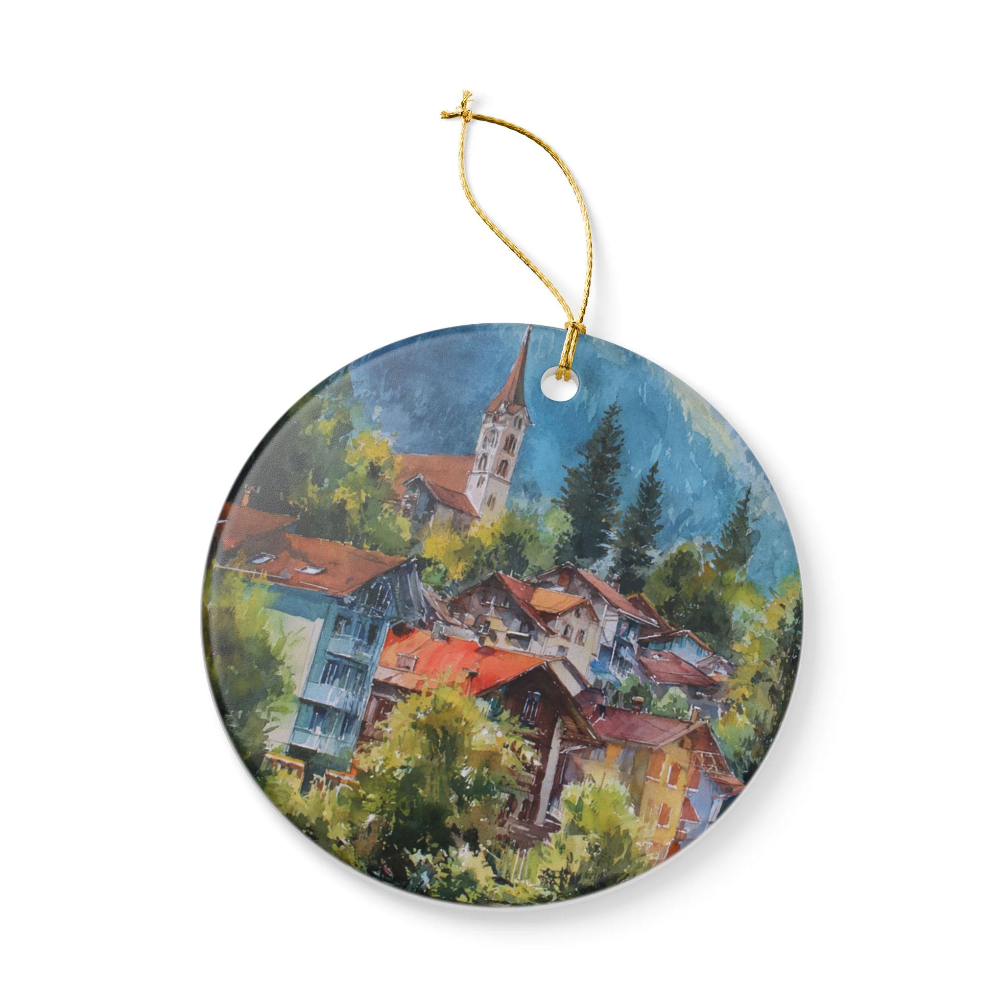 Interlaken Switzerland Ornament: Unique Interlaken Souvenir, Interlaken Xmas Decor, and Authentic Interlaken Gift - Image 4