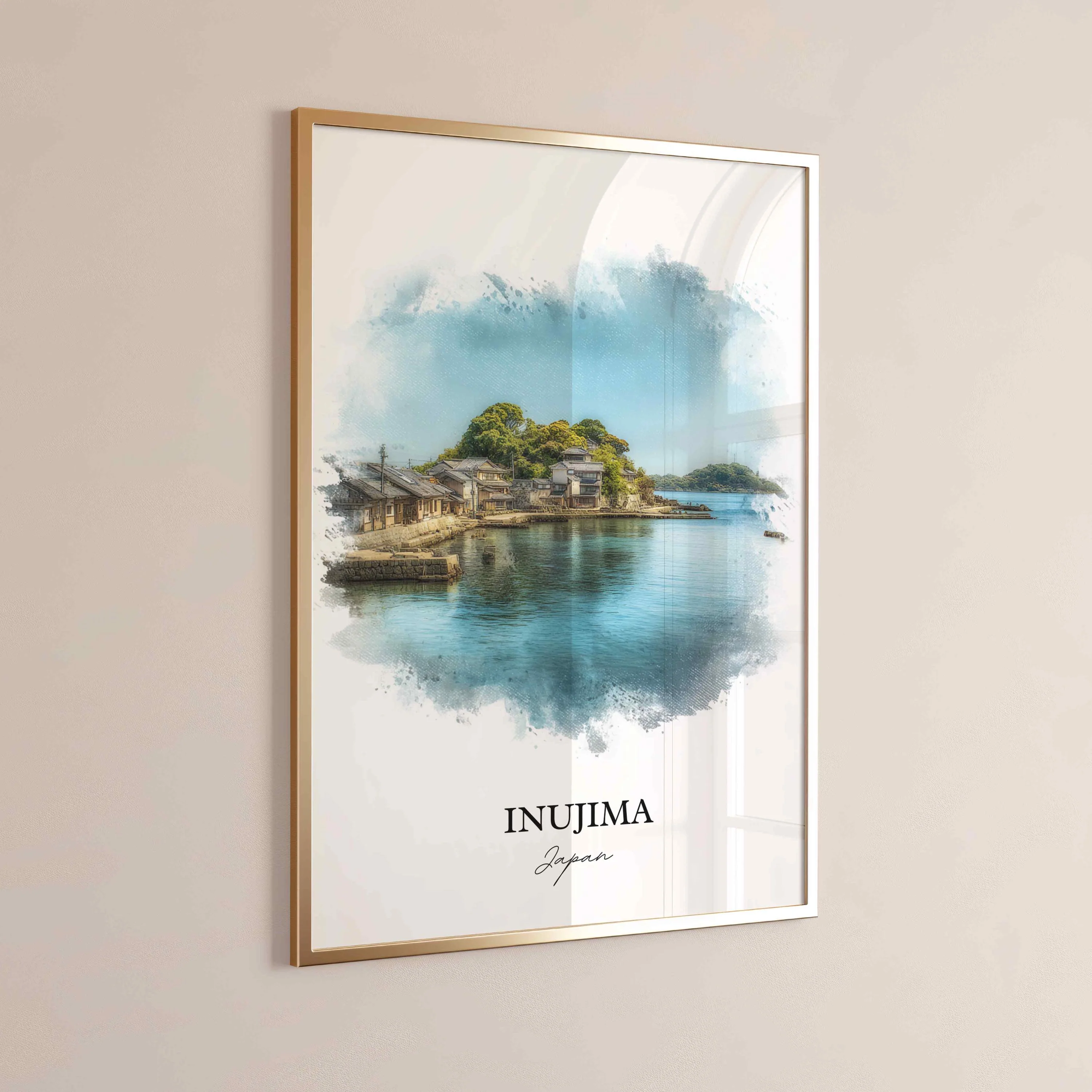 Inujima, Japan – Watercolor Art Print - Image 8