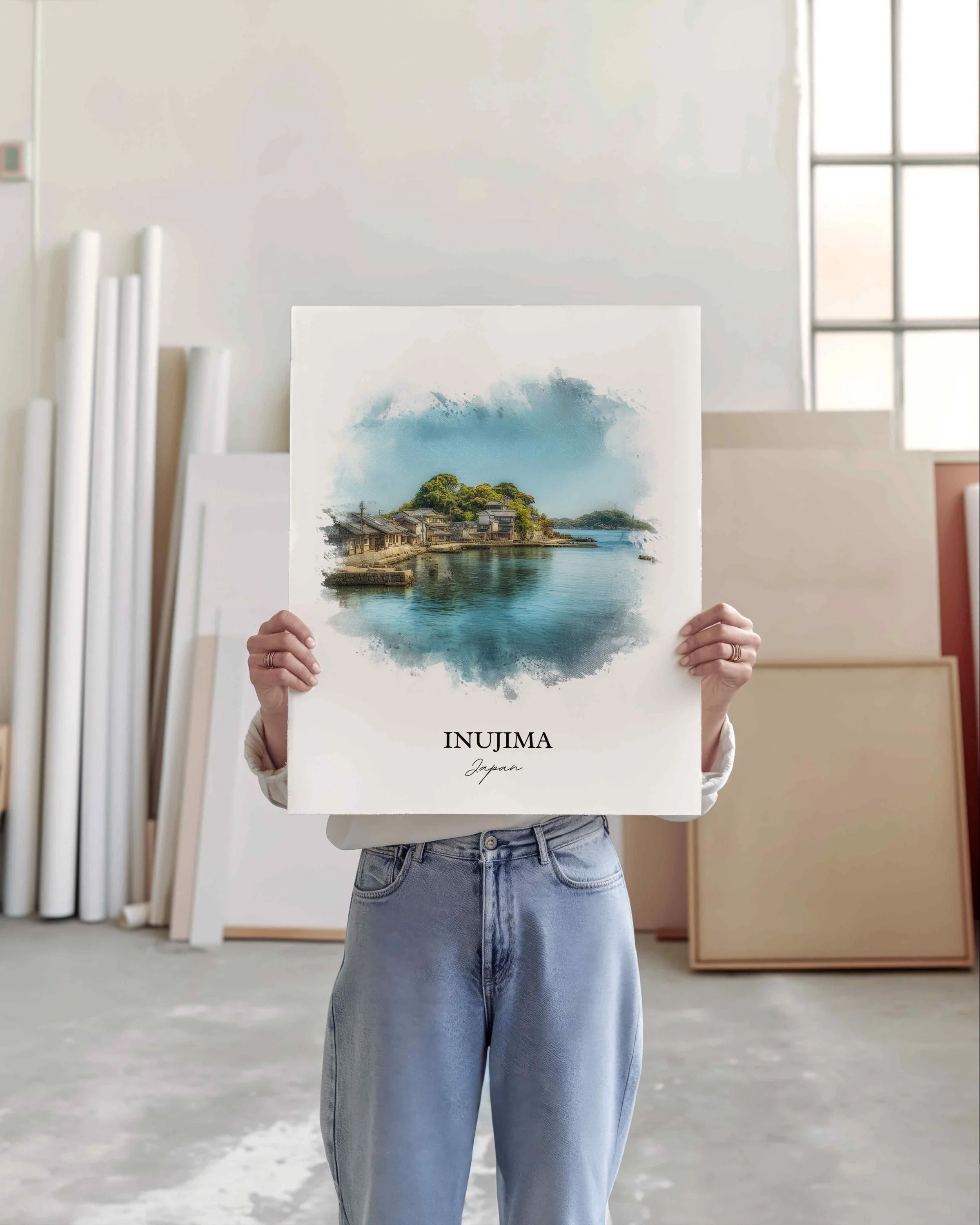 Inujima, Japan – Watercolor Art Print - Image 9