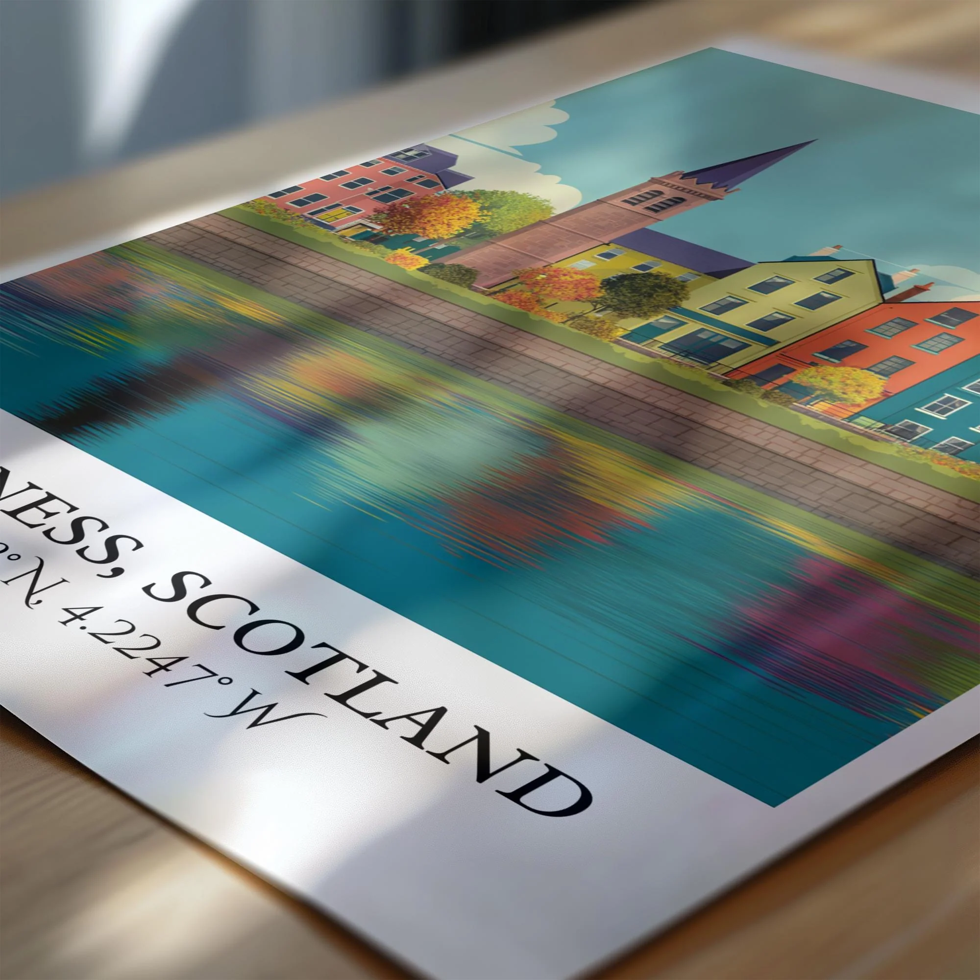 Inverness, Scotland – Watercolor Art Print - Image 2