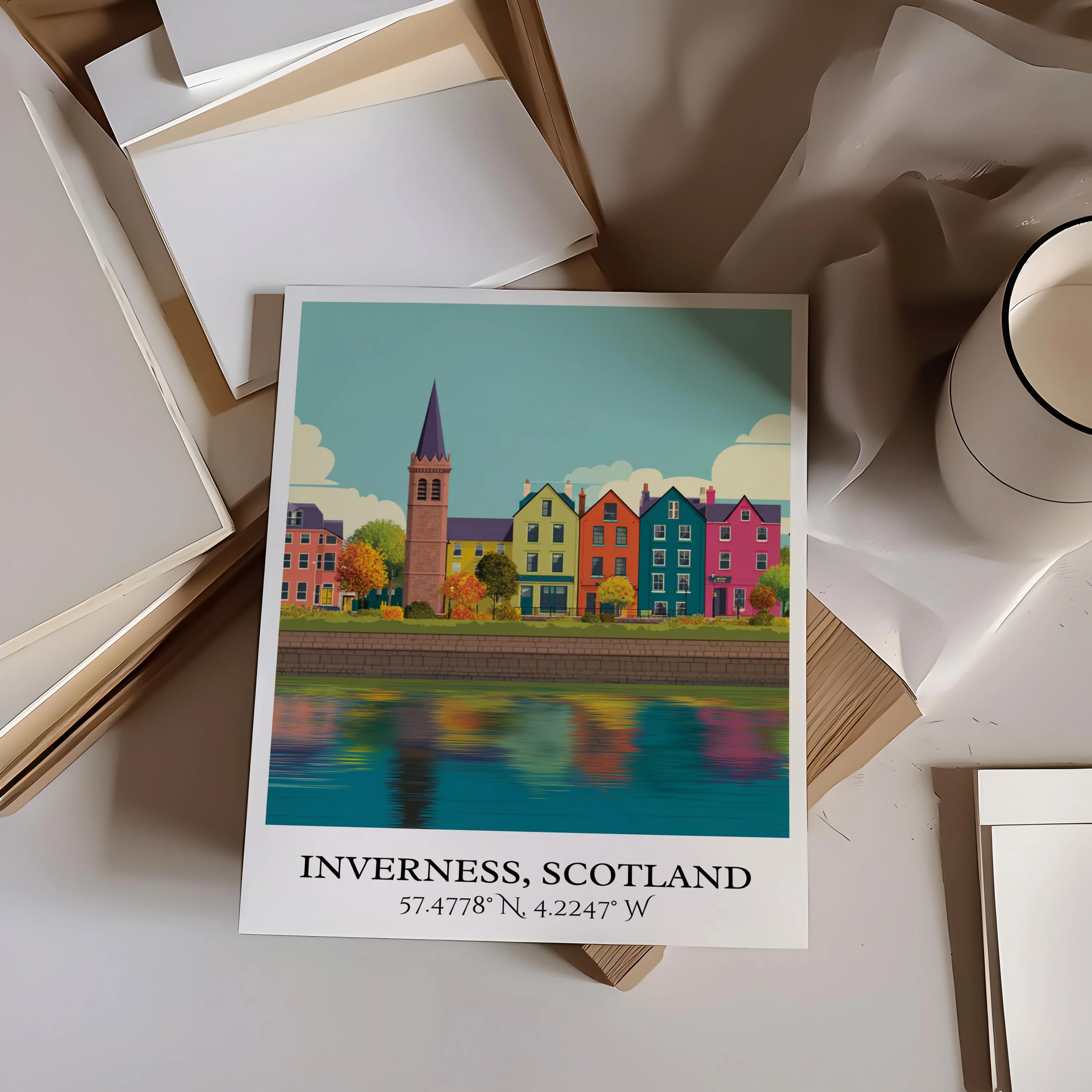 Inverness, Scotland – Watercolor Art Print - Image 6