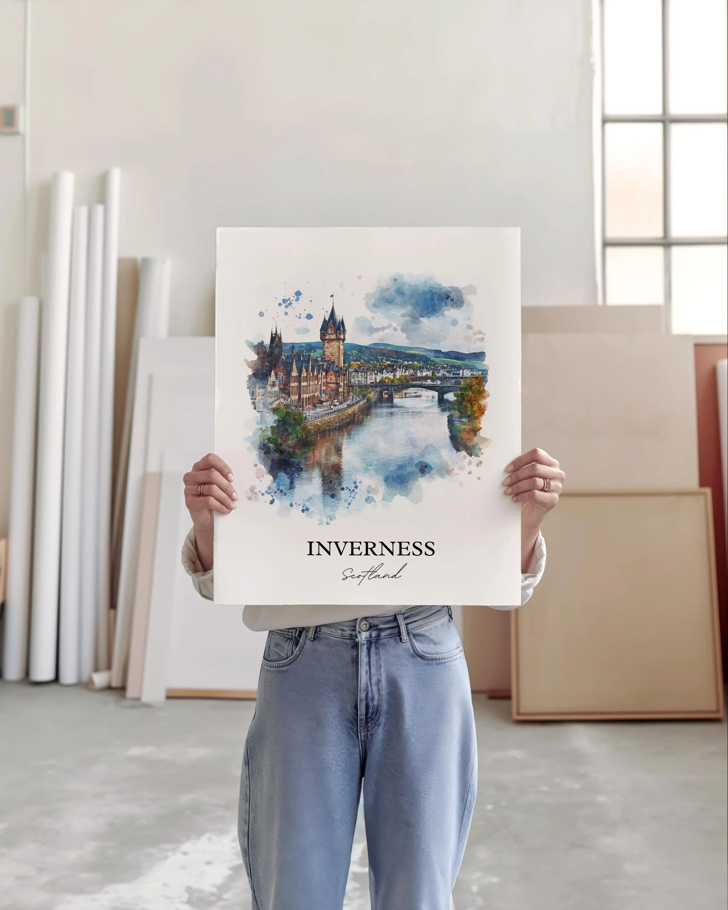 Inverness, Scotland – Watercolor Art Print - Image 3