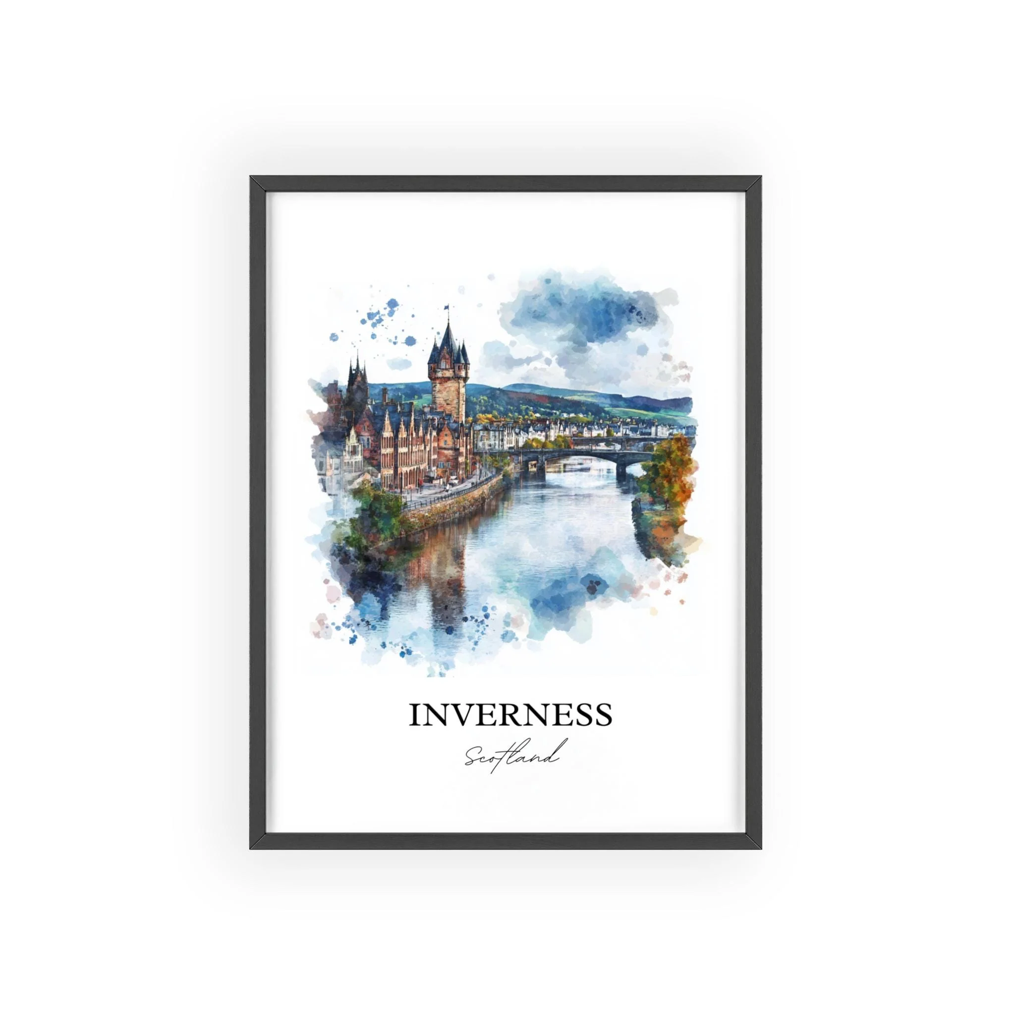 Inverness, Scotland – Watercolor Art Print - Image 7