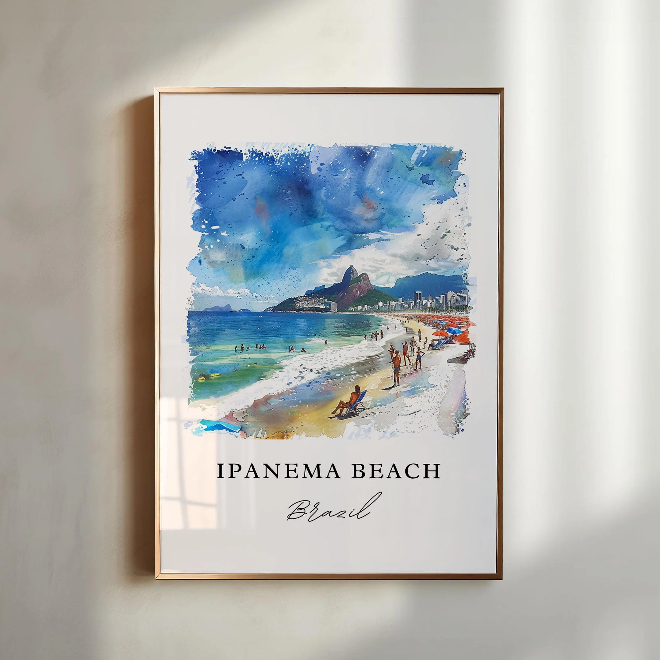 Ipanema, Brazil – Watercolor Art Print