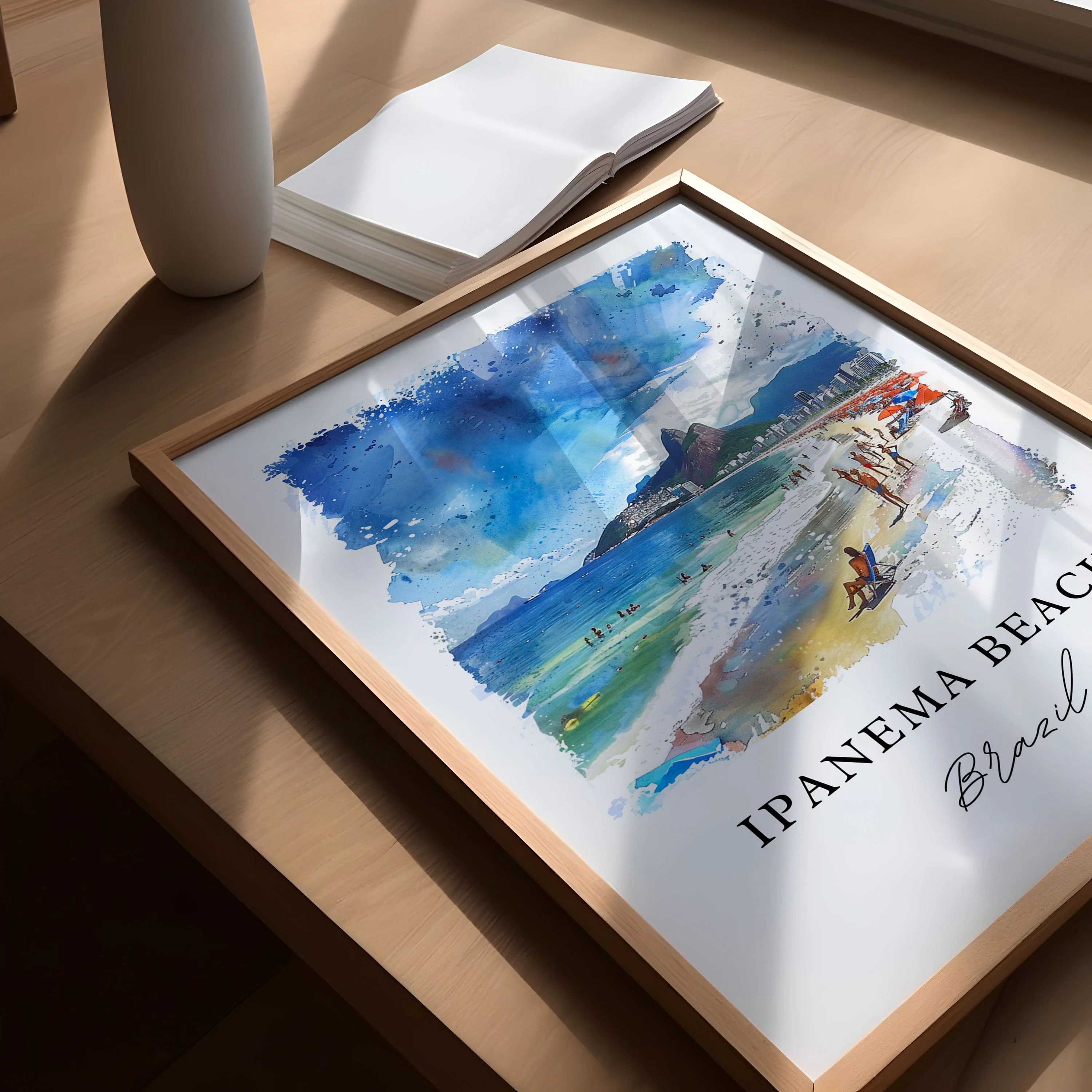 Ipanema, Brazil – Watercolor Art Print - Image 3