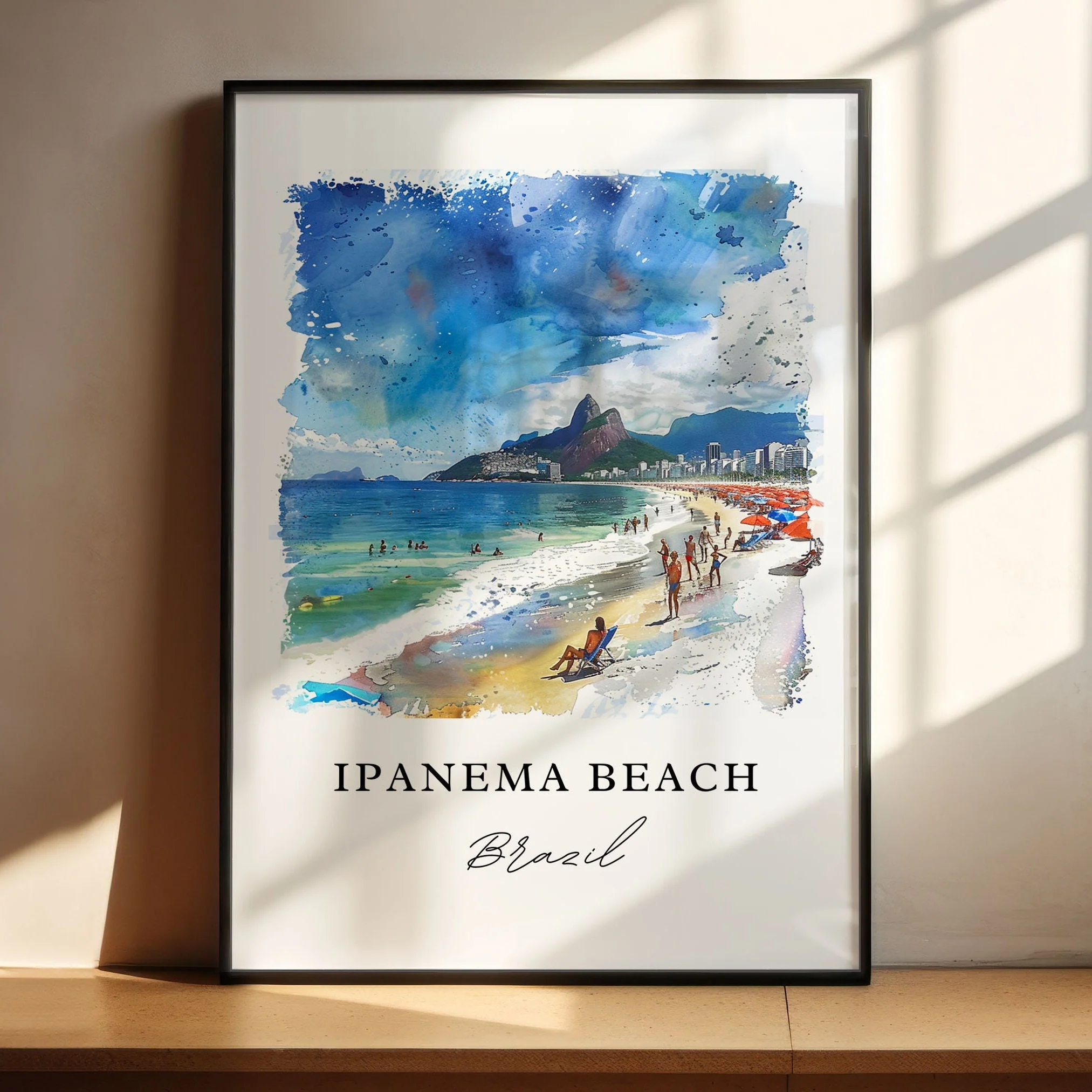 Ipanema, Brazil – Watercolor Art Print - Image 4