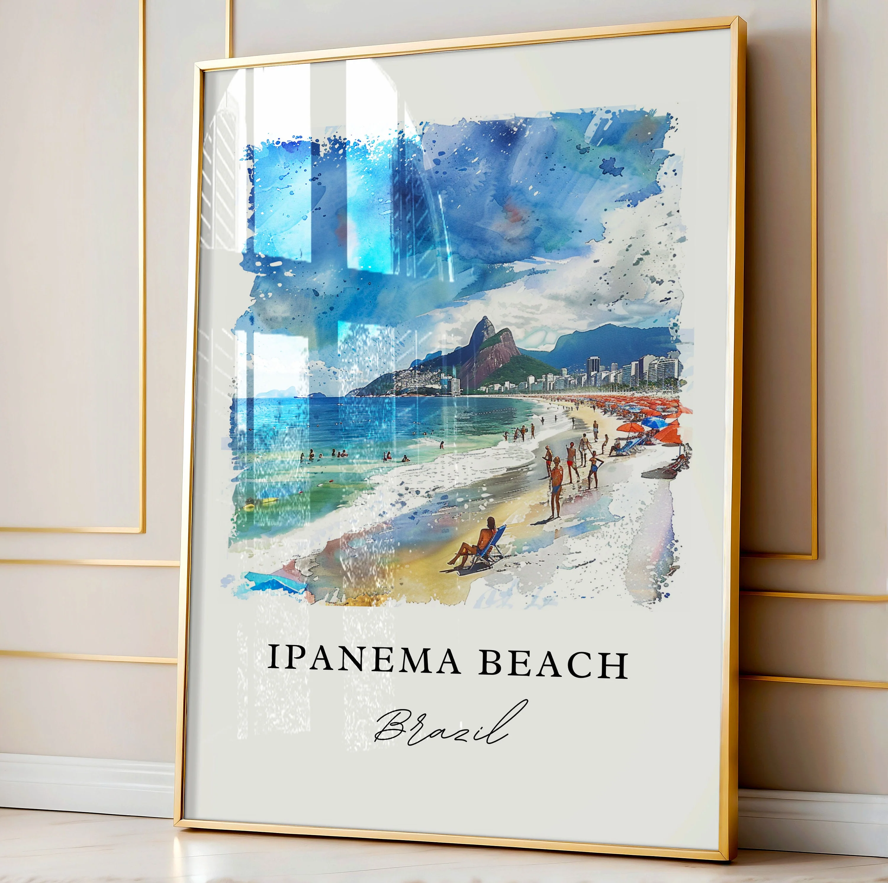 Ipanema, Brazil – Watercolor Art Print - Image 5