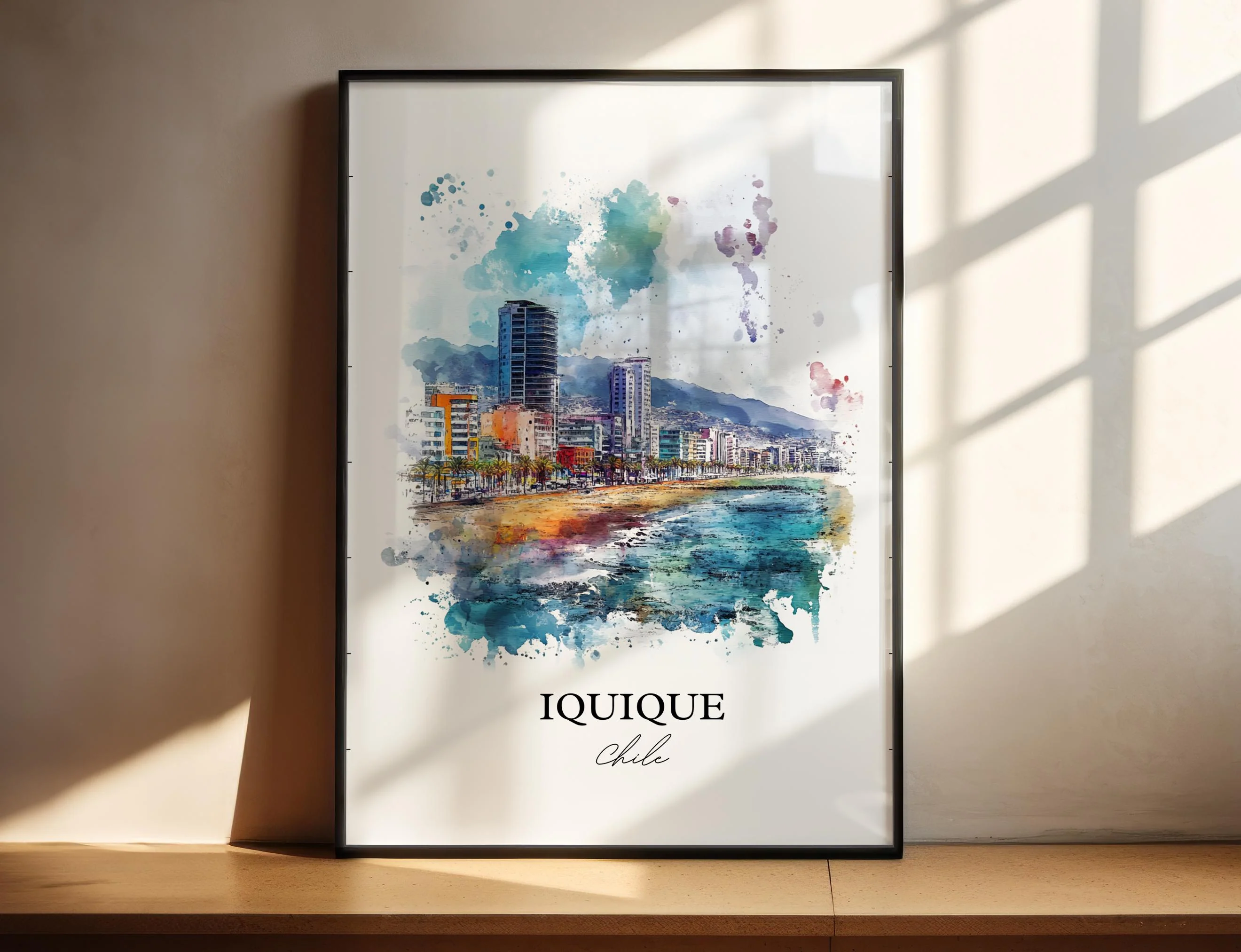 Iquique, Chile – Watercolor Art Print