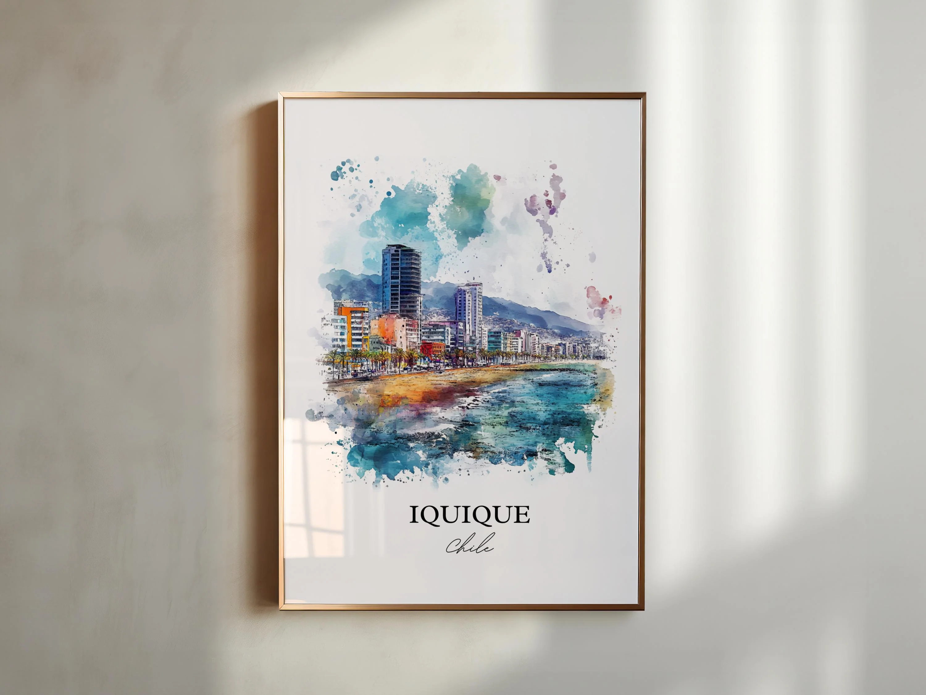 Iquique, Chile – Watercolor Art Print - Image 5