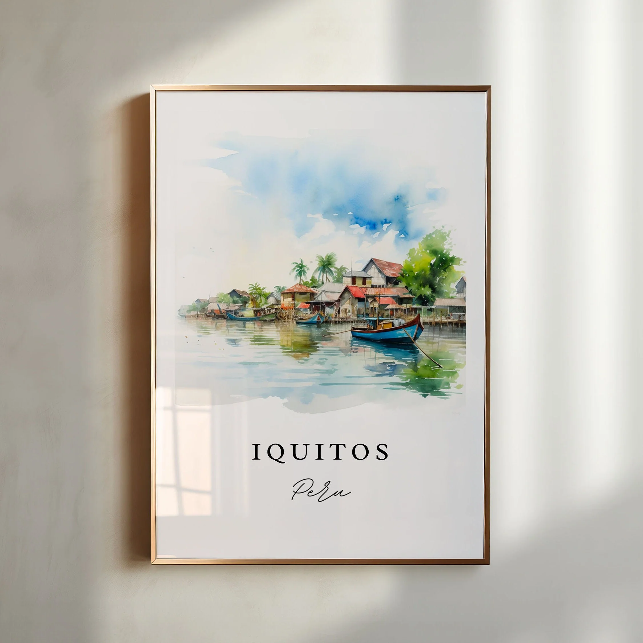 Iquitos, Brazil – Watercolor Art Print