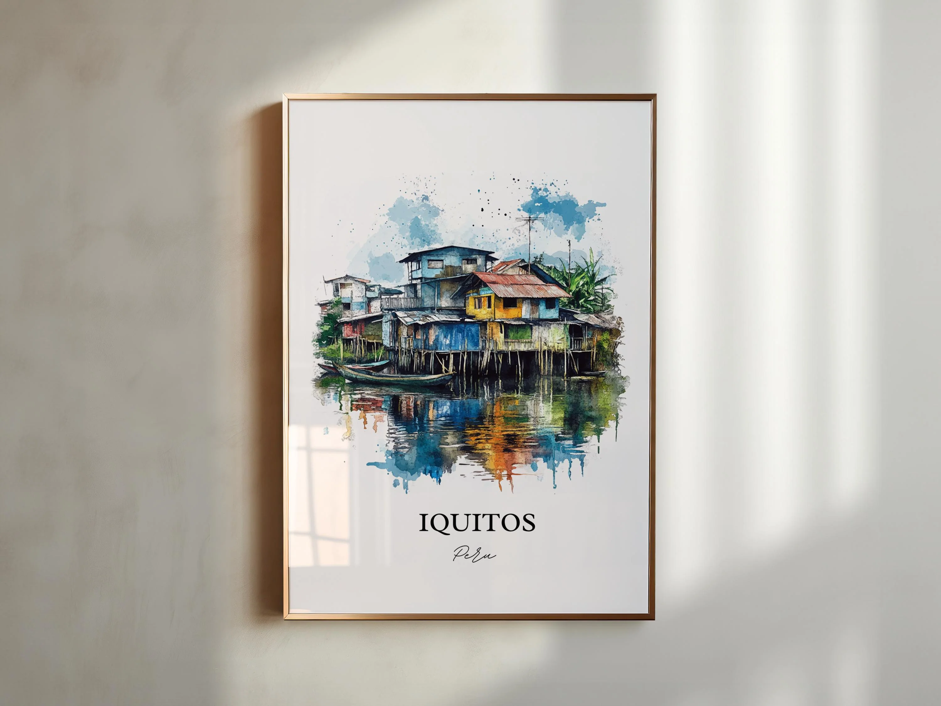 Iquitos, Peru – Watercolor Art Print Belén District - Image 6