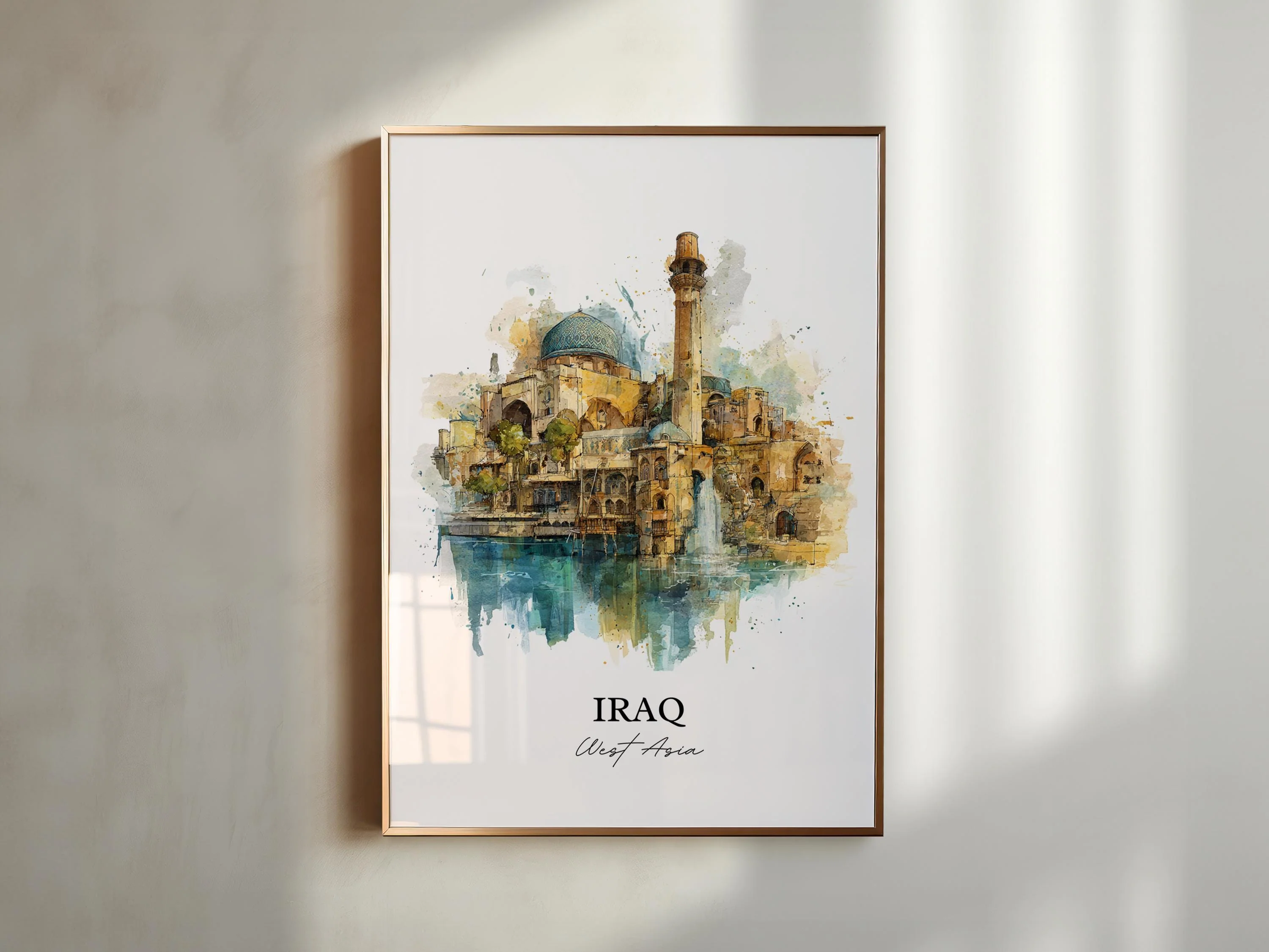 Iraq, Iraq – Watercolor Art Print - Image 3