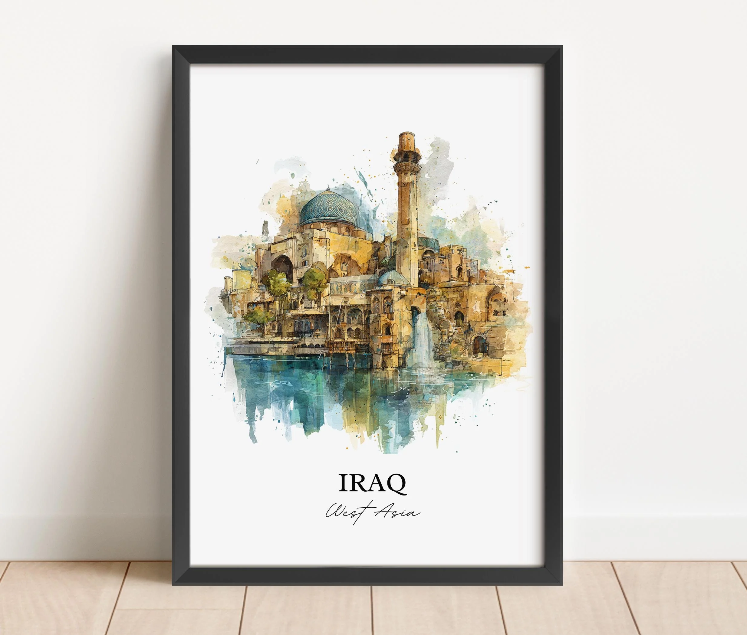 Iraq, Iraq – Watercolor Art Print - Image 5