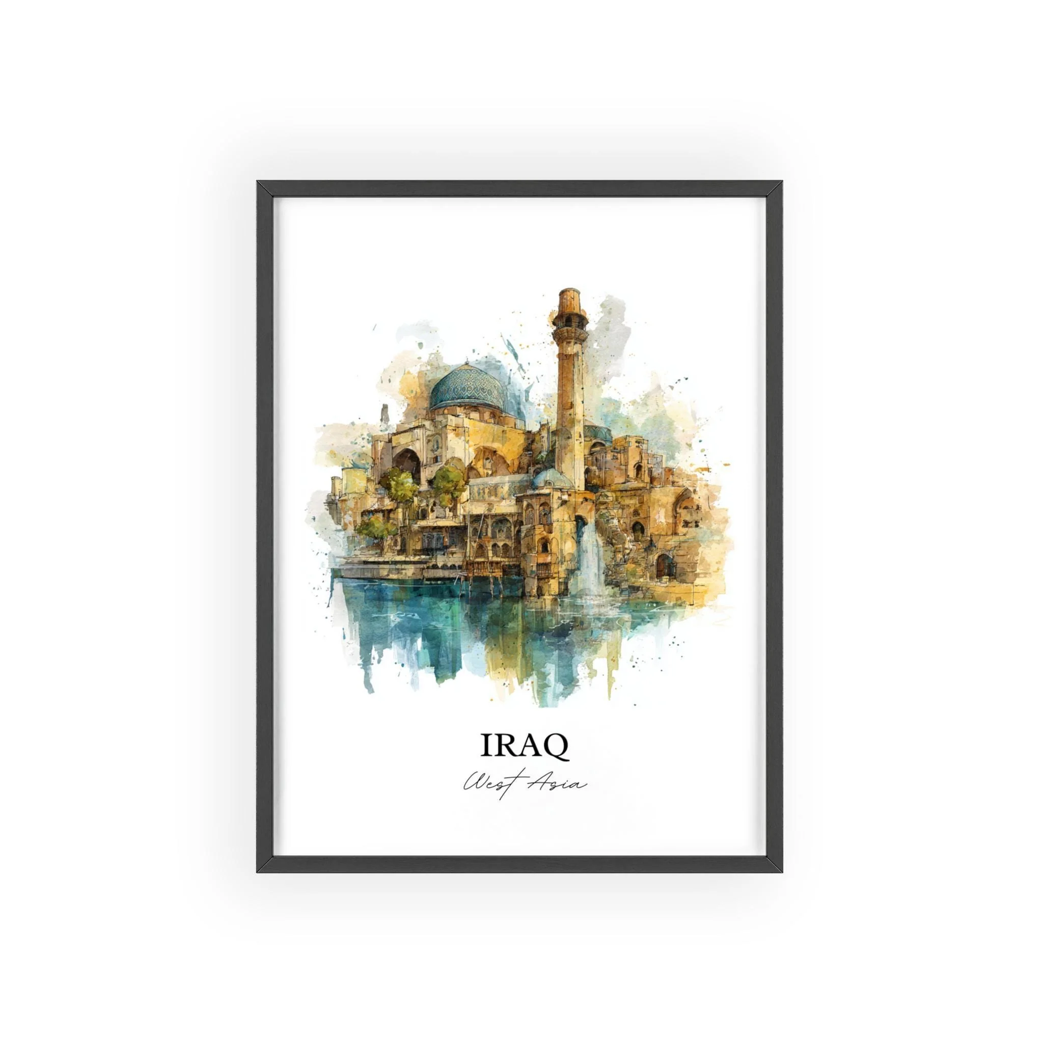 Iraq, Iraq – Watercolor Art Print - Image 7
