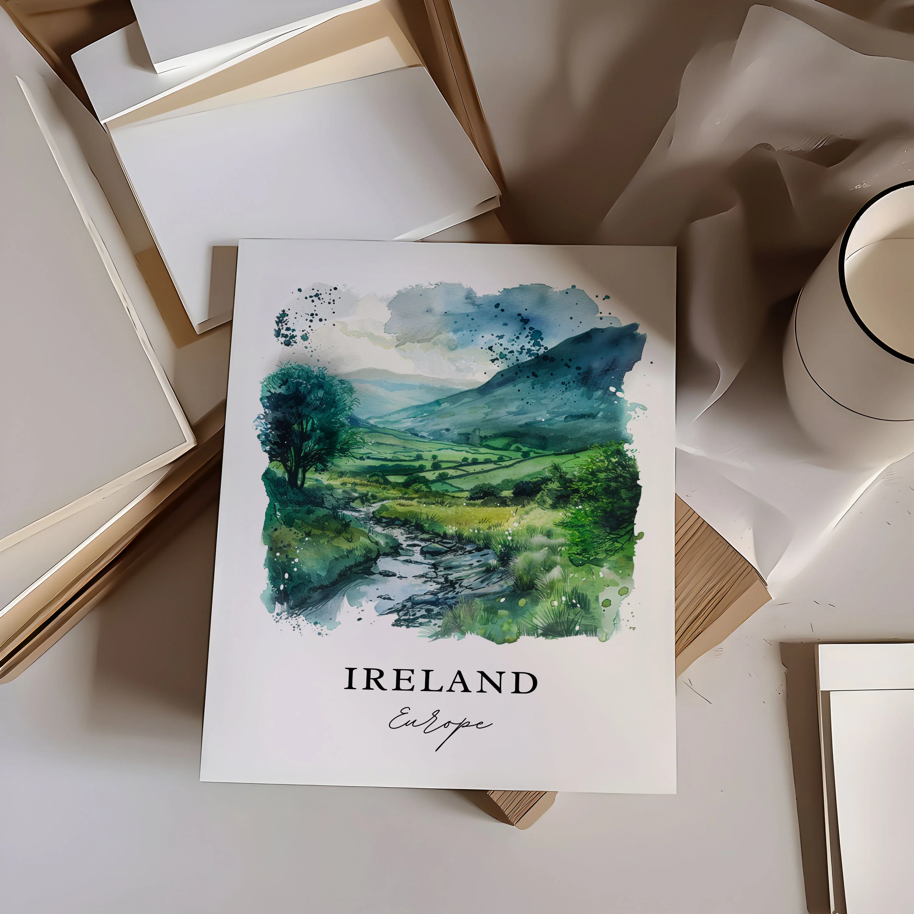 Ireland, Ireland – Watercolor Art Print - Image 2