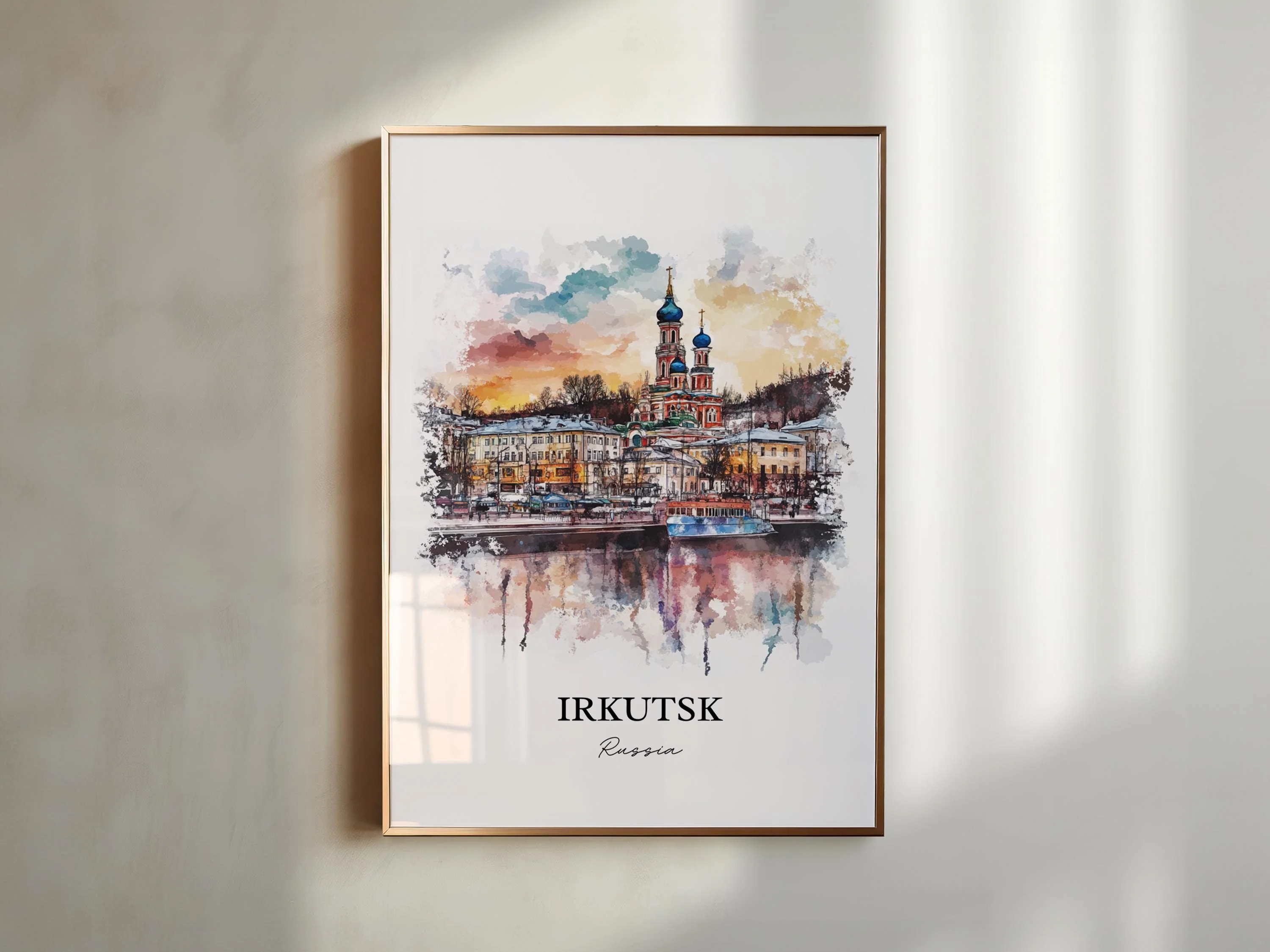 Irkutsk, Russia – Watercolor Art Print - Image 3