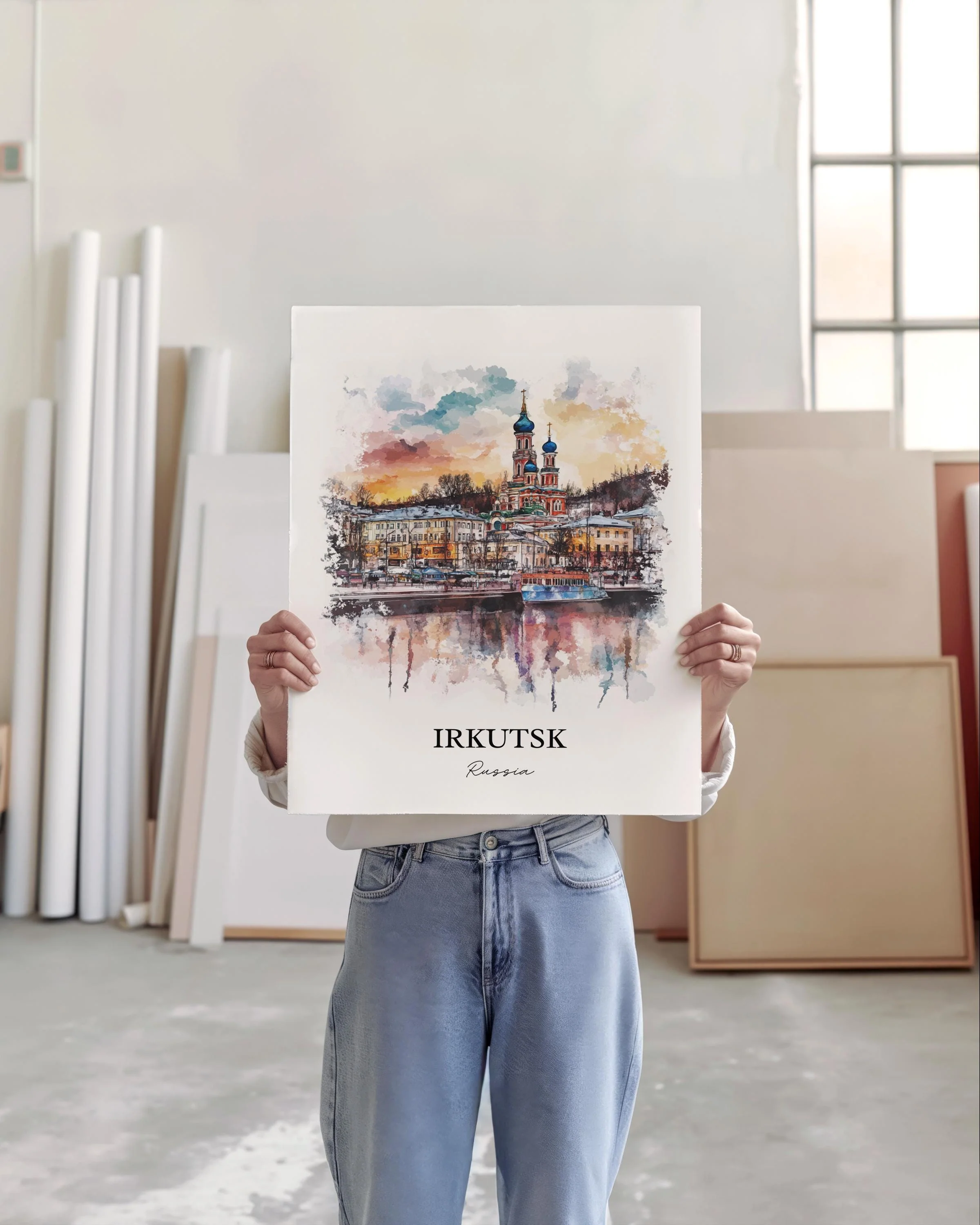 Irkutsk, Russia – Watercolor Art Print - Image 4