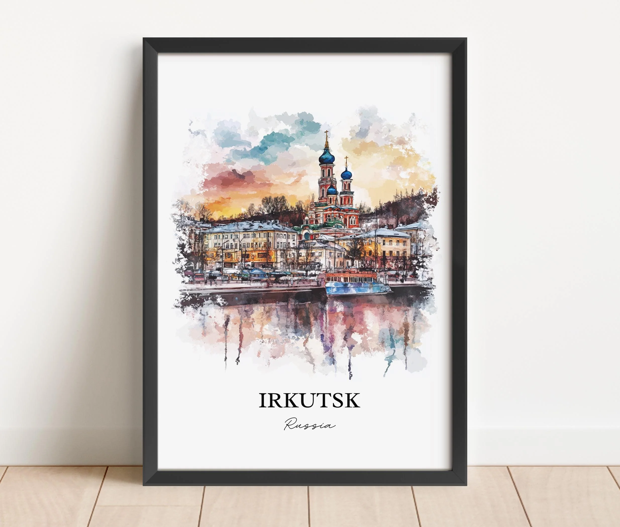Irkutsk, Russia – Watercolor Art Print - Image 6
