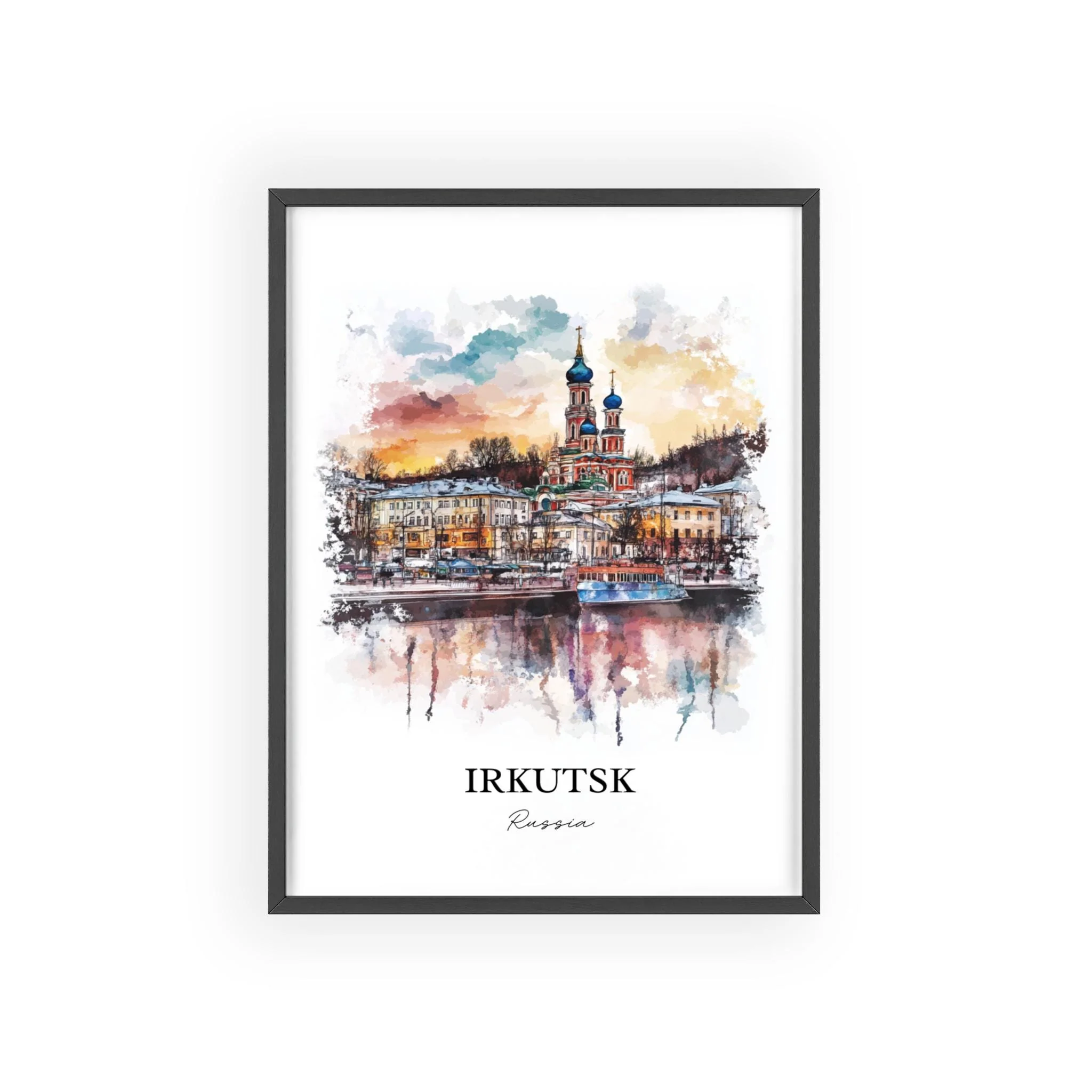 Irkutsk, Russia – Watercolor Art Print - Image 7