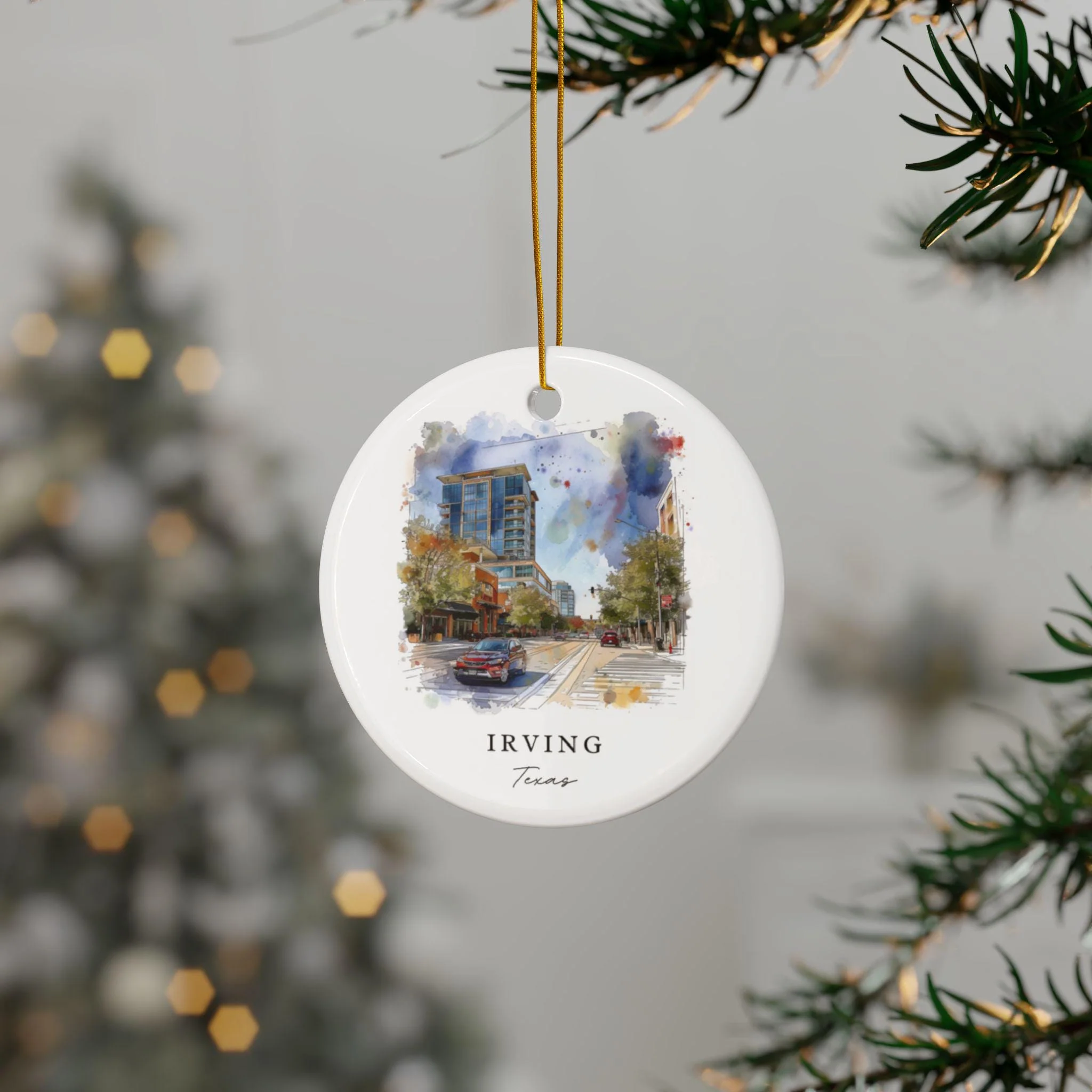 Irving TX Ornament: Irving Texas Souvenir, Irving TX Decor, and Irving Texas Christmas Gift - Image 2