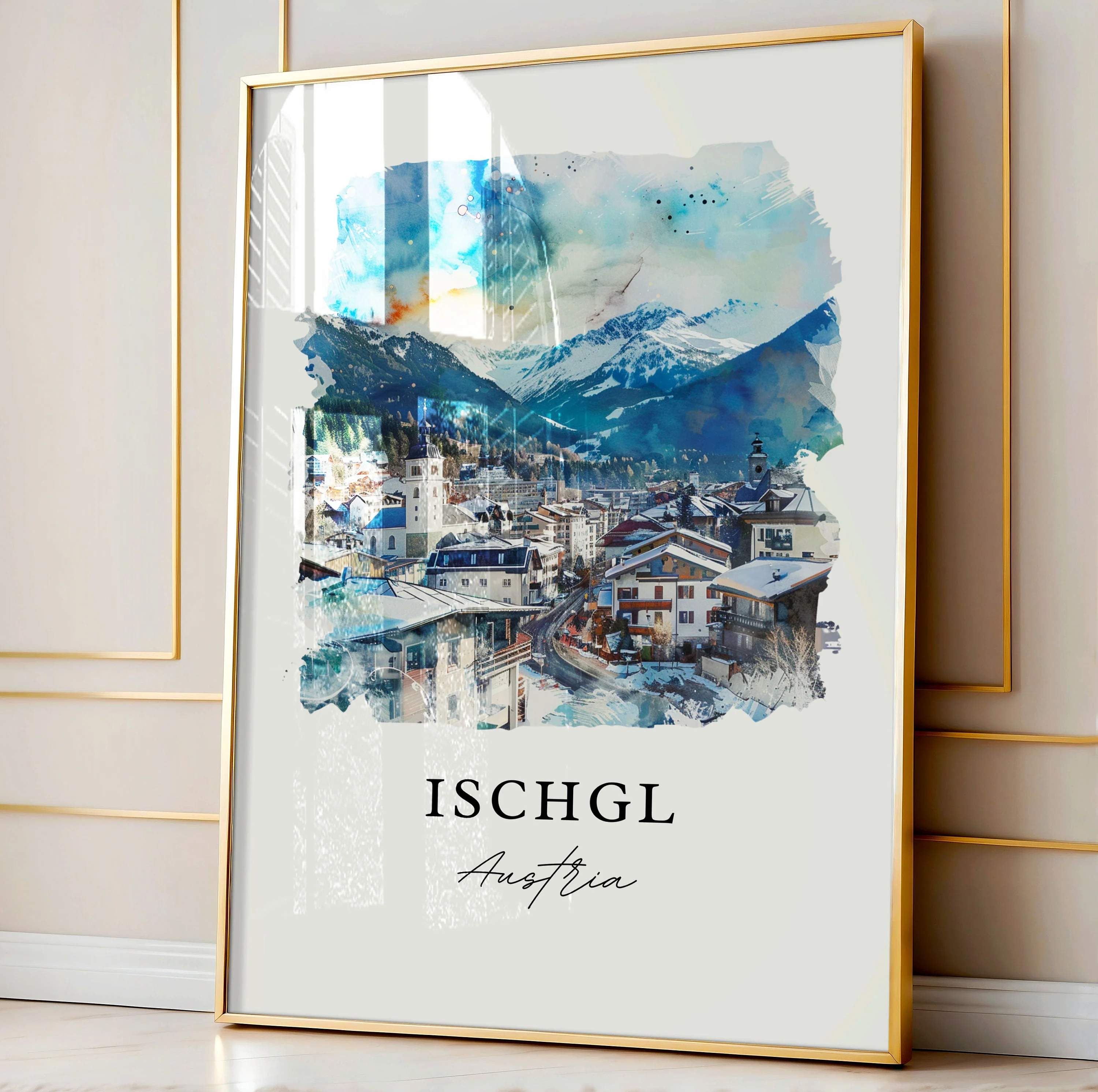 Ischgl, Austria – Watercolor Art Print - Image 4