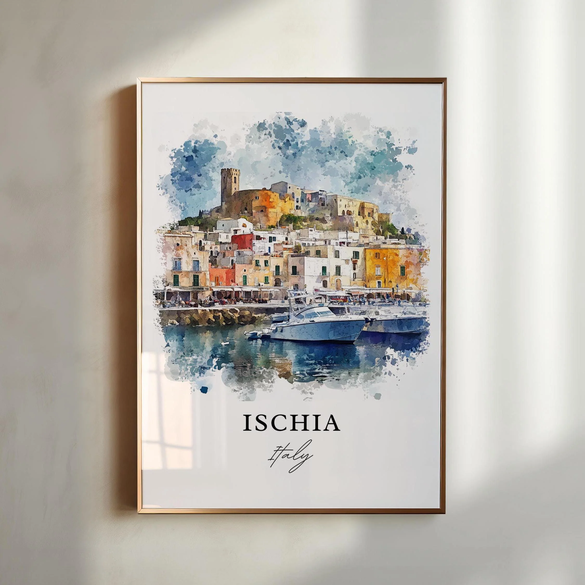 Ischia, Italy – Watercolor Art Print