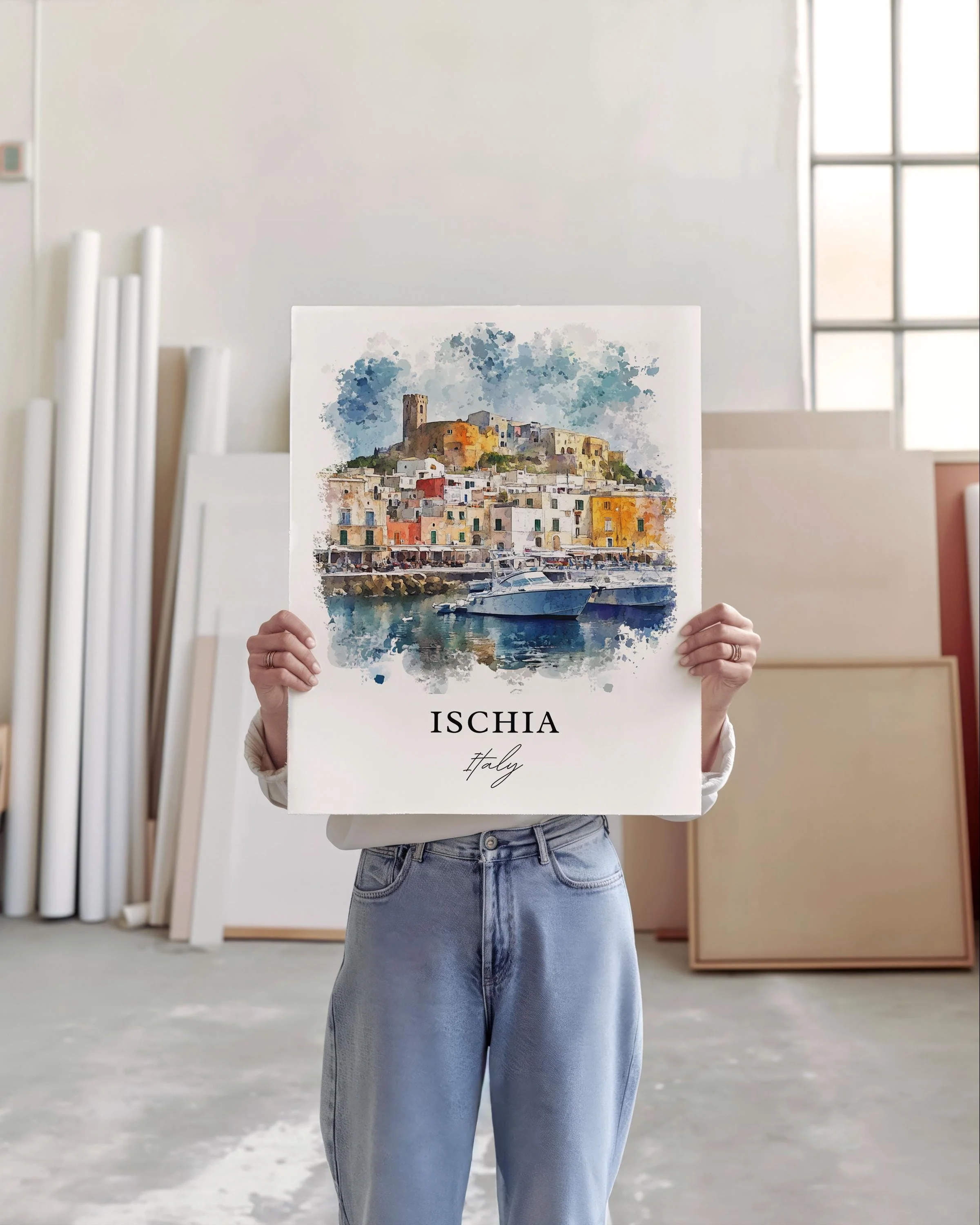 Ischia, Italy – Watercolor Art Print - Image 4