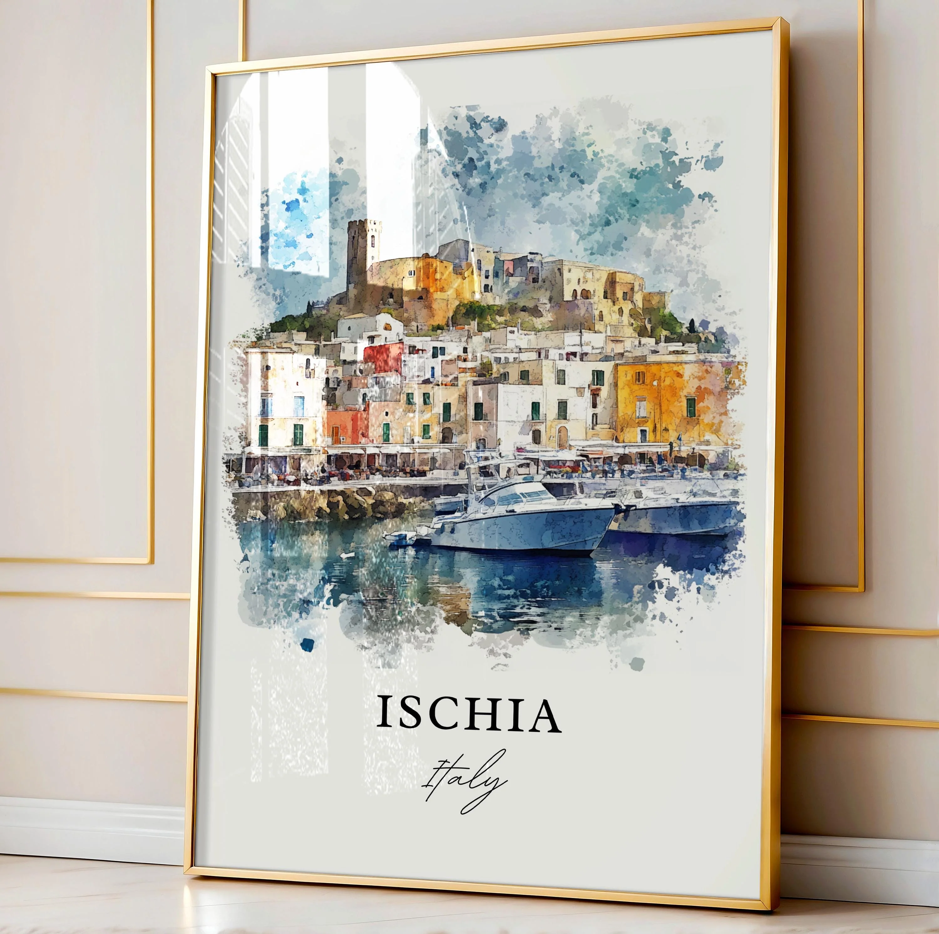Ischia, Italy – Watercolor Art Print - Image 5