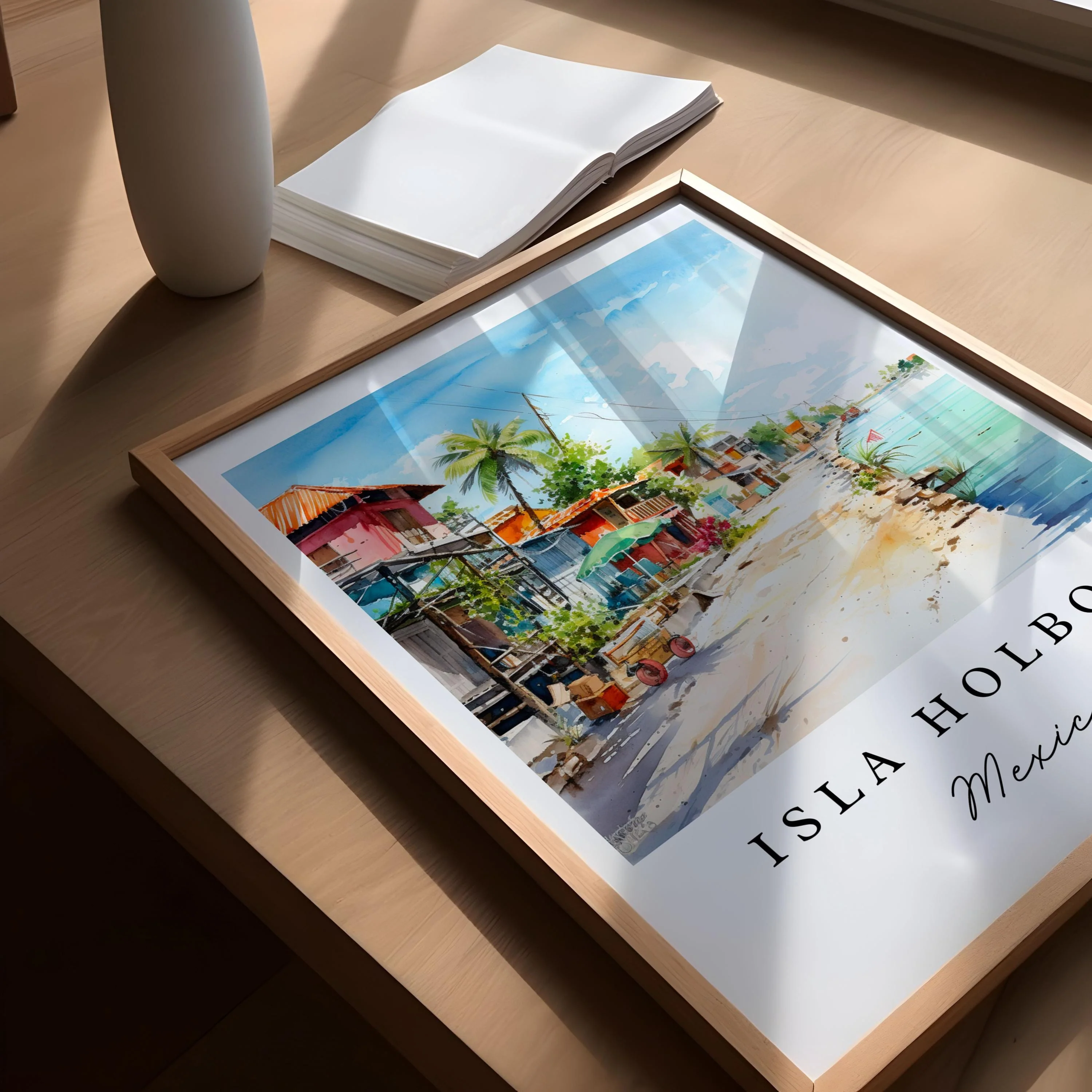 Isla Holbox, Mexico – Watercolor Art Print - Image 3