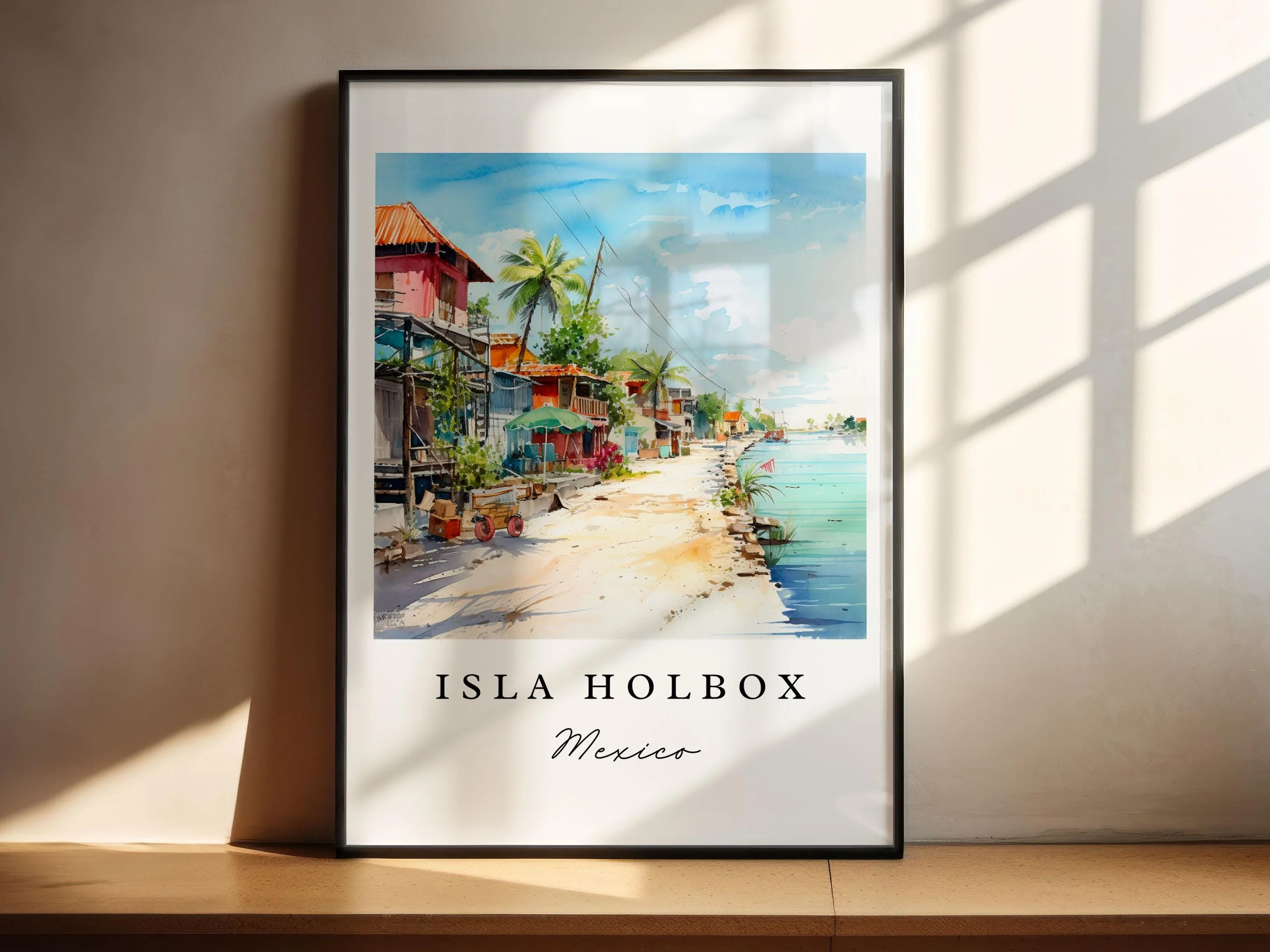 Isla Holbox, Mexico – Watercolor Art Print - Image 4