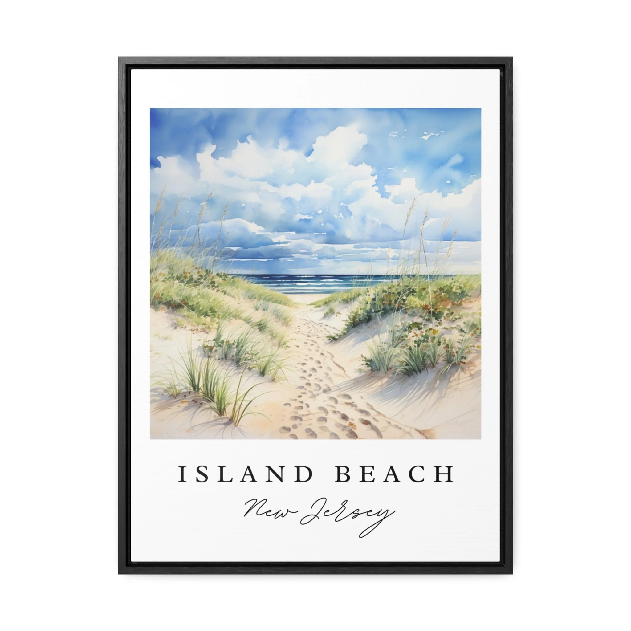 Island Beach State Park, New Jersey Watercolor Art Print - Image 2
