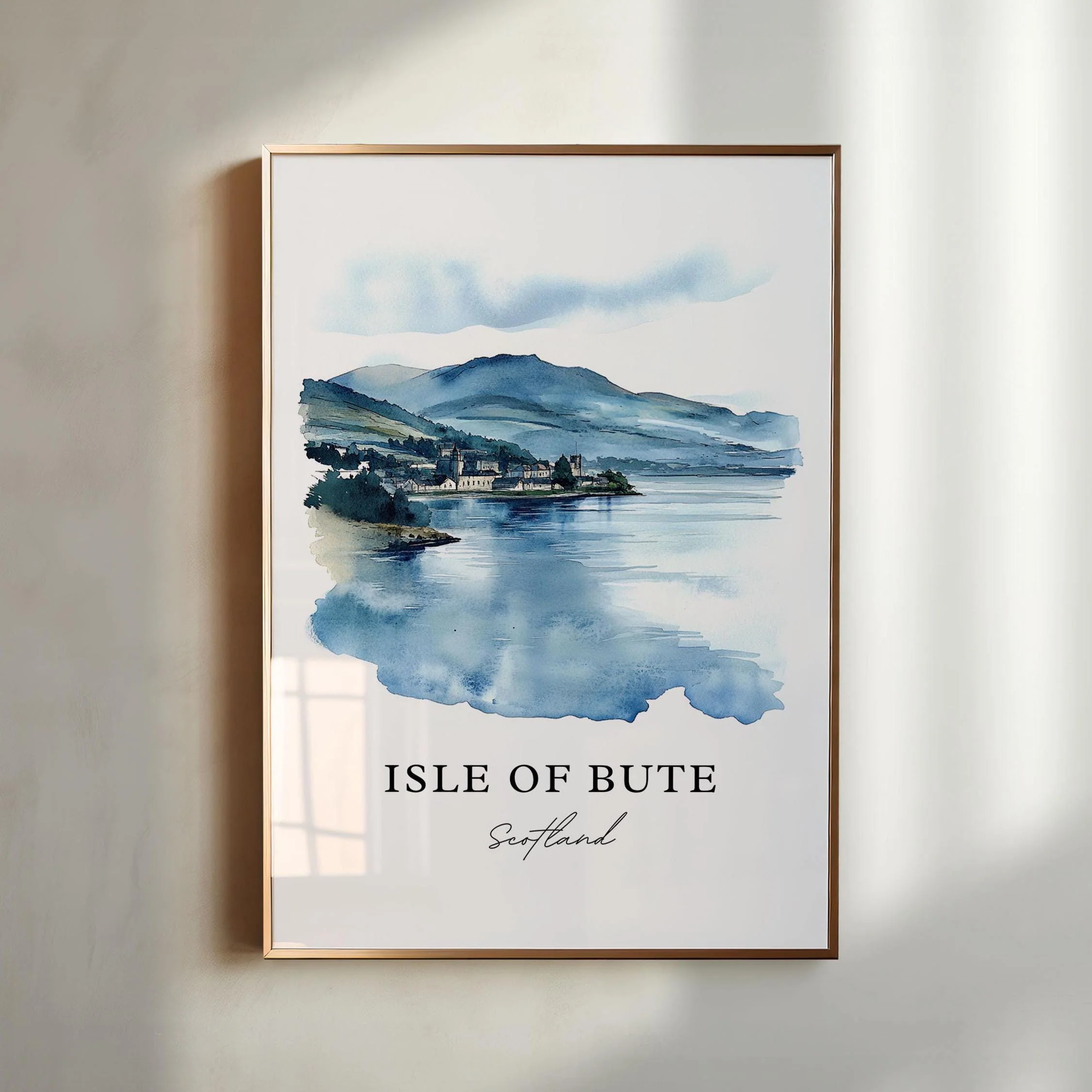 Isle of Bute, Scotland – Watercolor Art Print