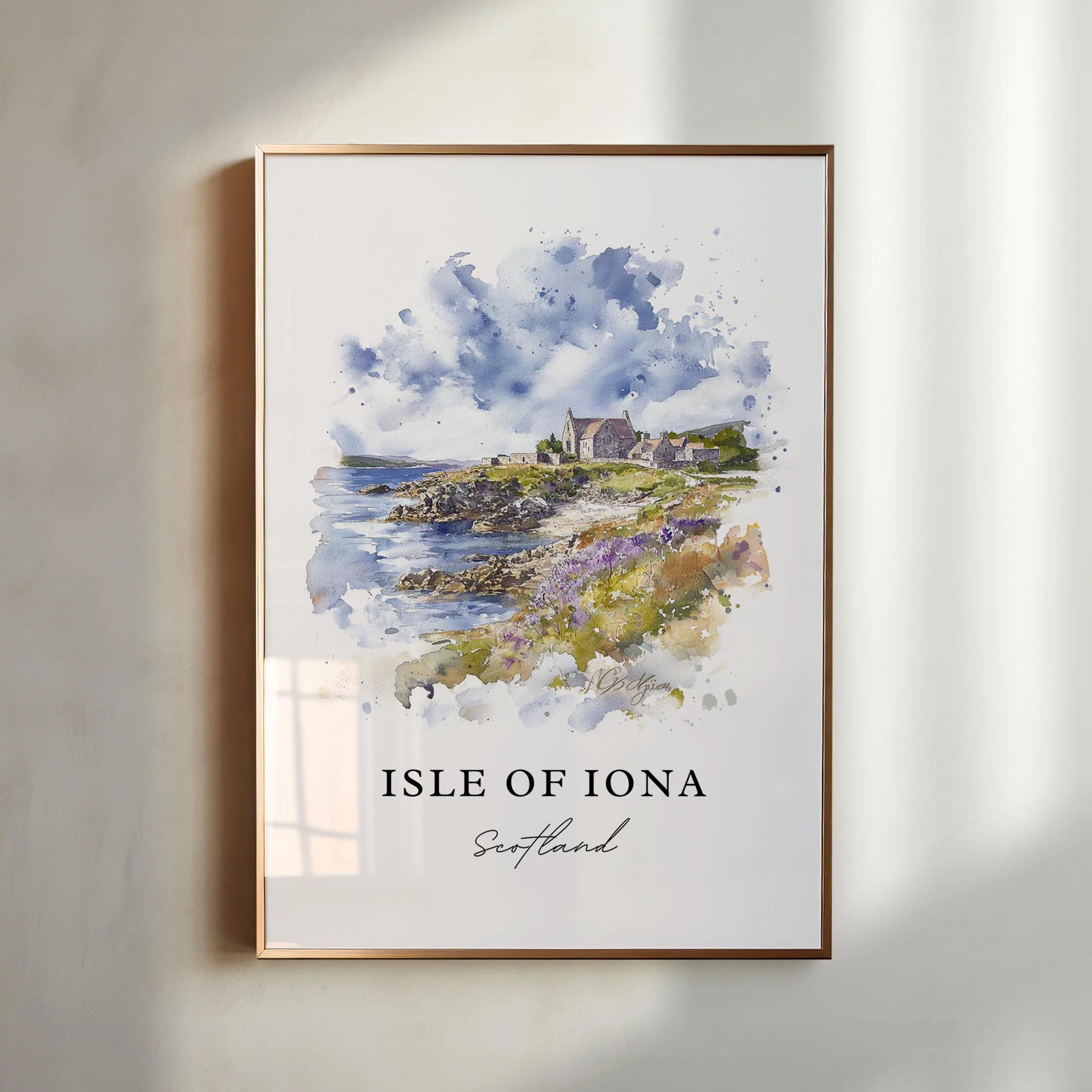 Isle of Iona, Scotland – Watercolor Art Print