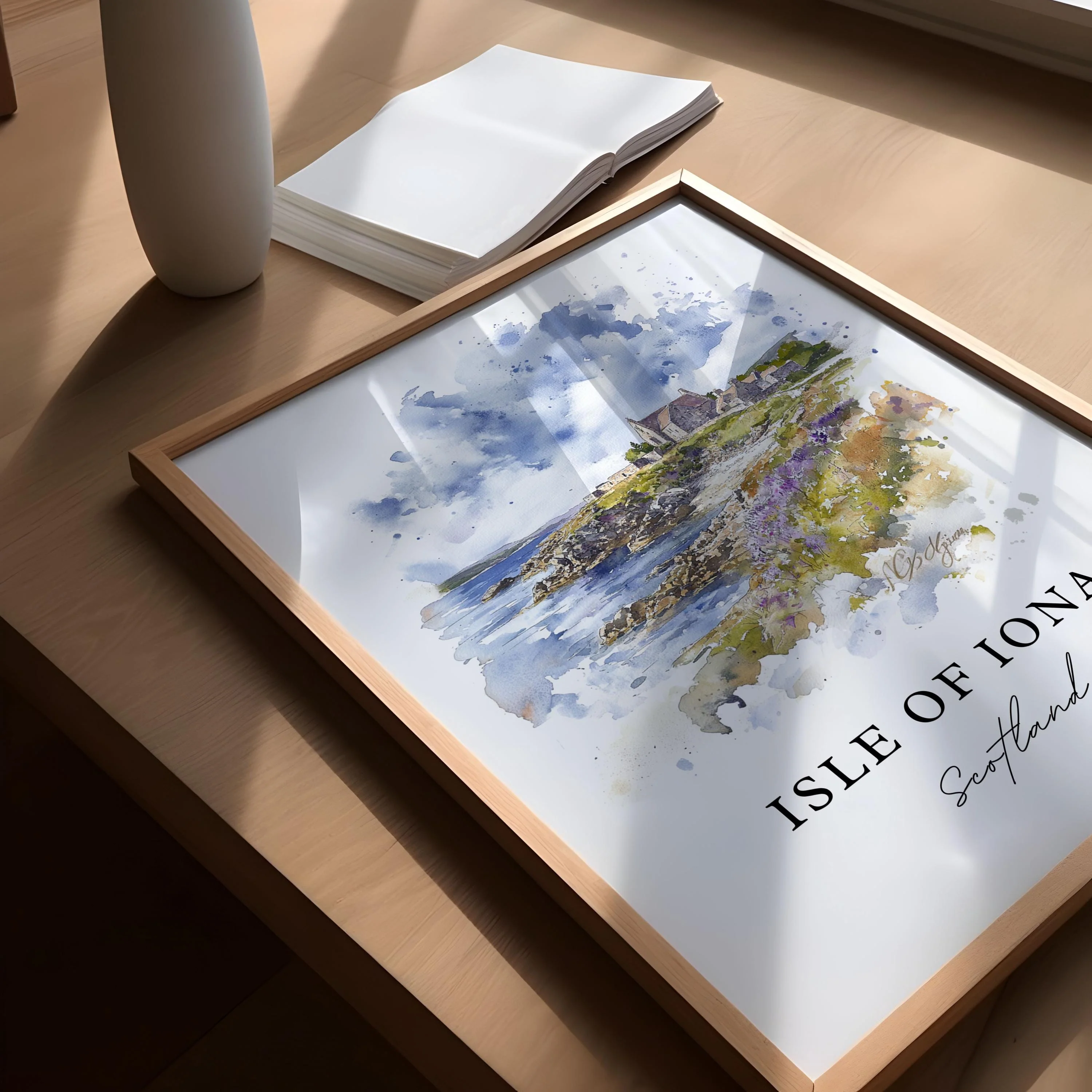 Isle of Iona, Scotland – Watercolor Art Print - Image 3