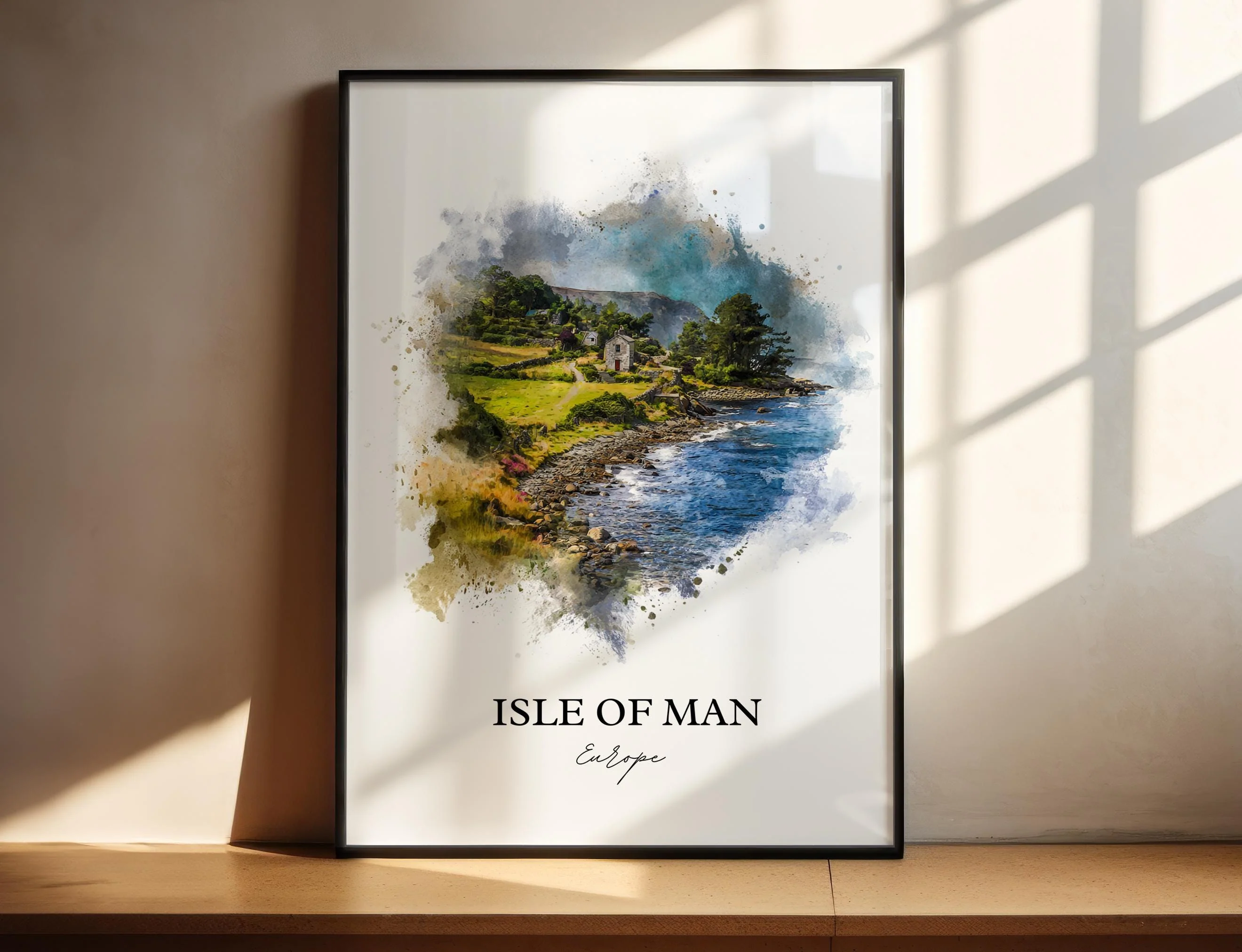 Isle of Man, Irish Sea – Watercolor Art Print