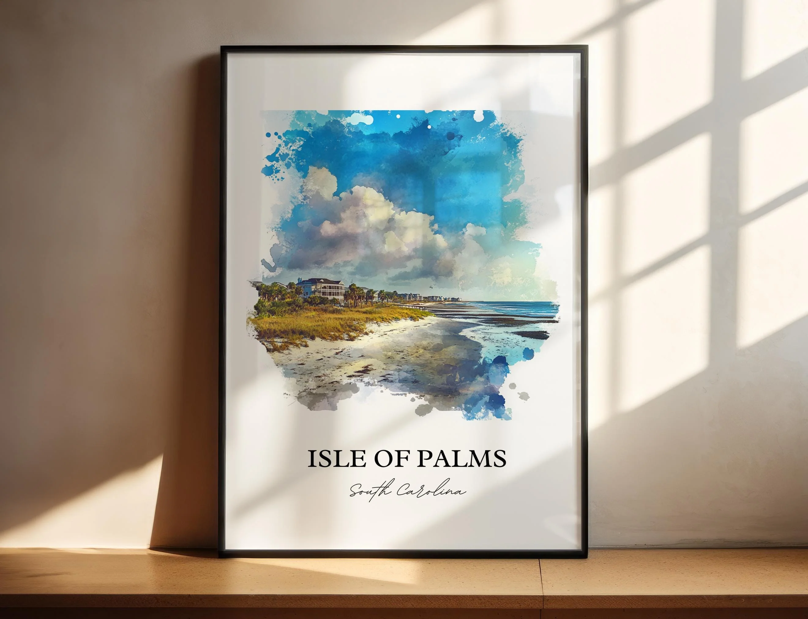 Isle of Palms, South Carolina – Watercolor Art Print