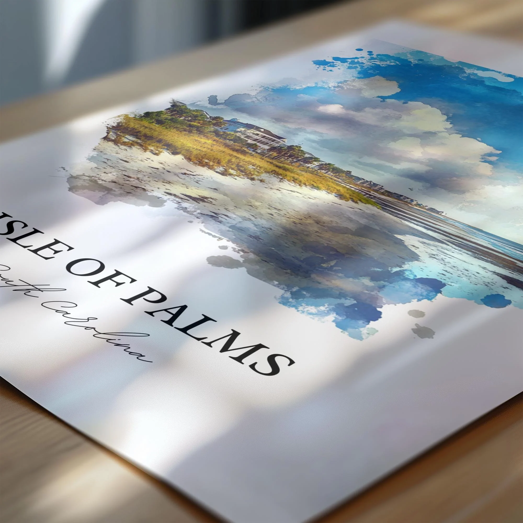 Isle of Palms, South Carolina – Watercolor Art Print - Image 2