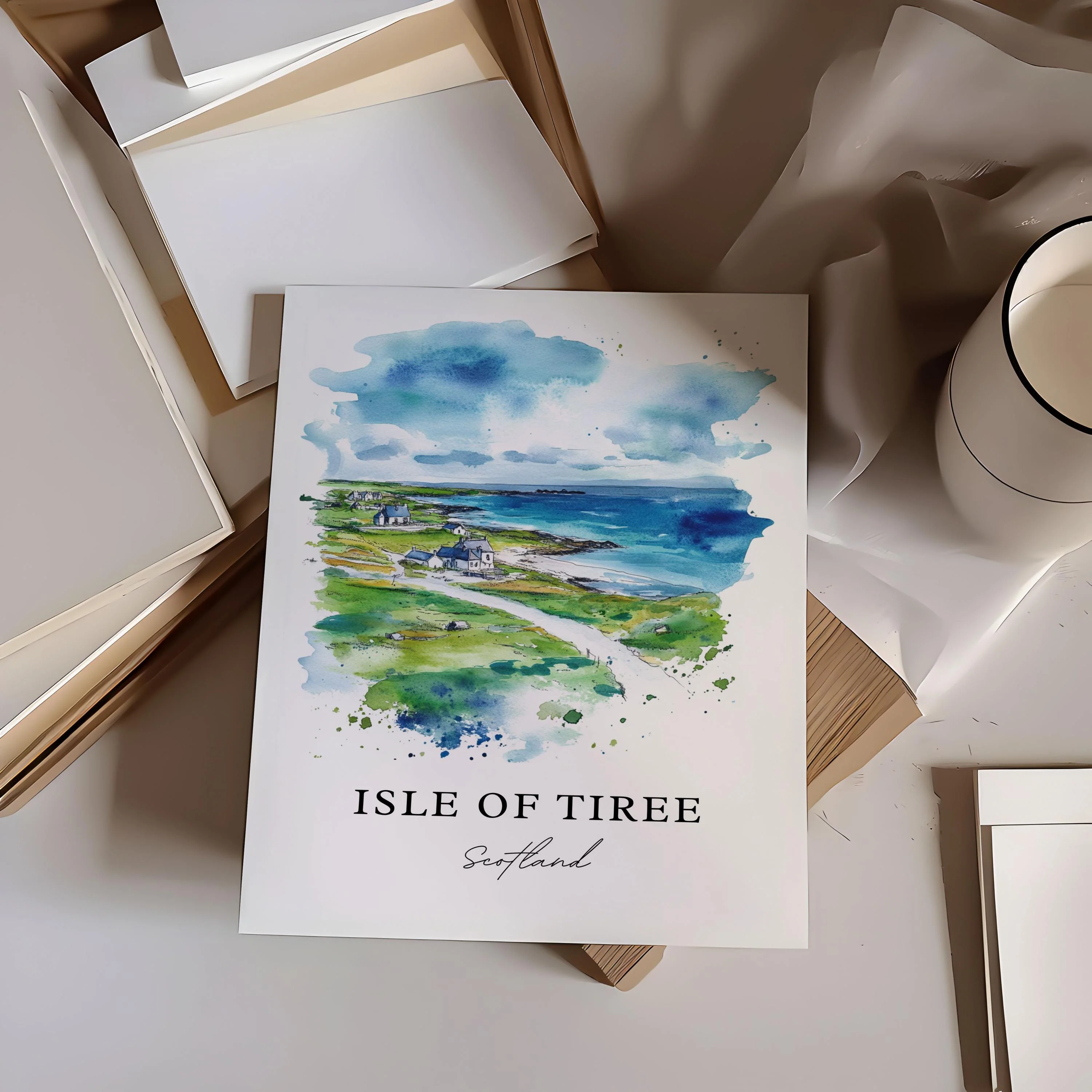 Isle of Tiree, Scotland – Watercolor Art Print - Image 5