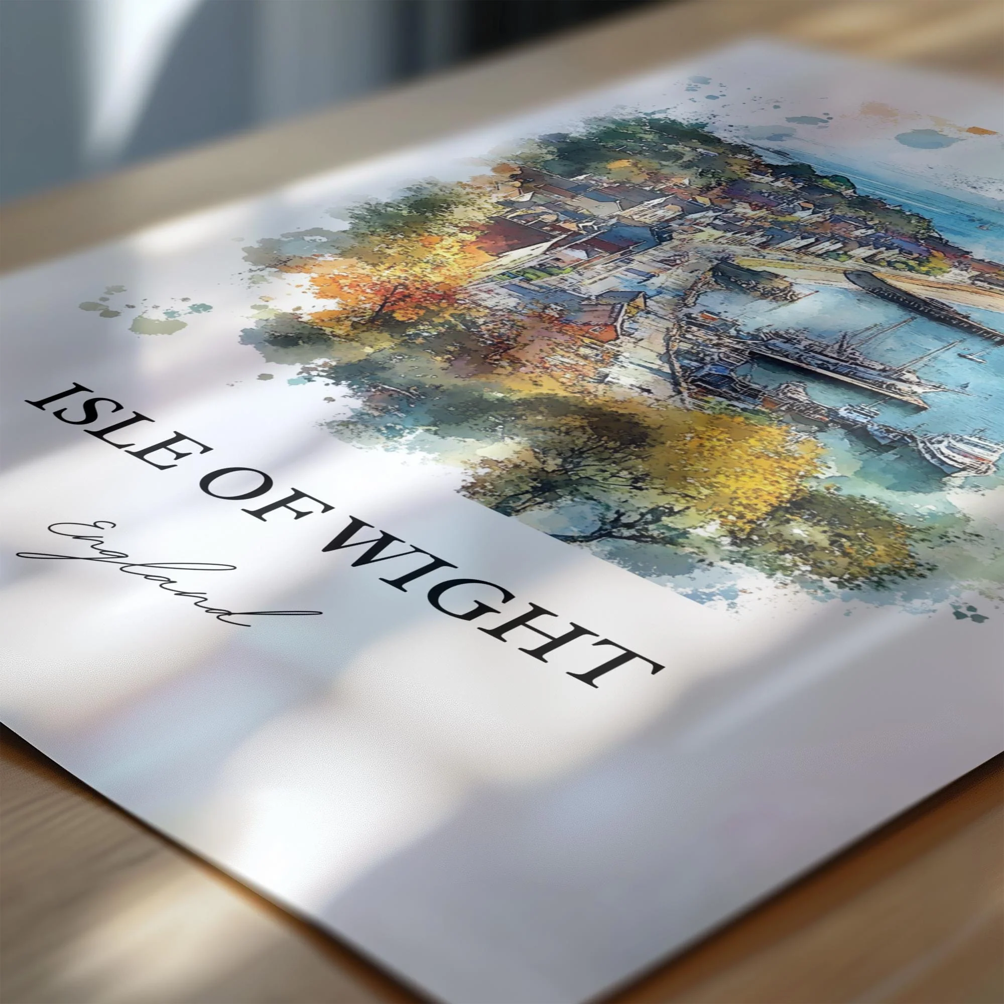 Isle of Wight, England – Watercolor Art Print - Image 3
