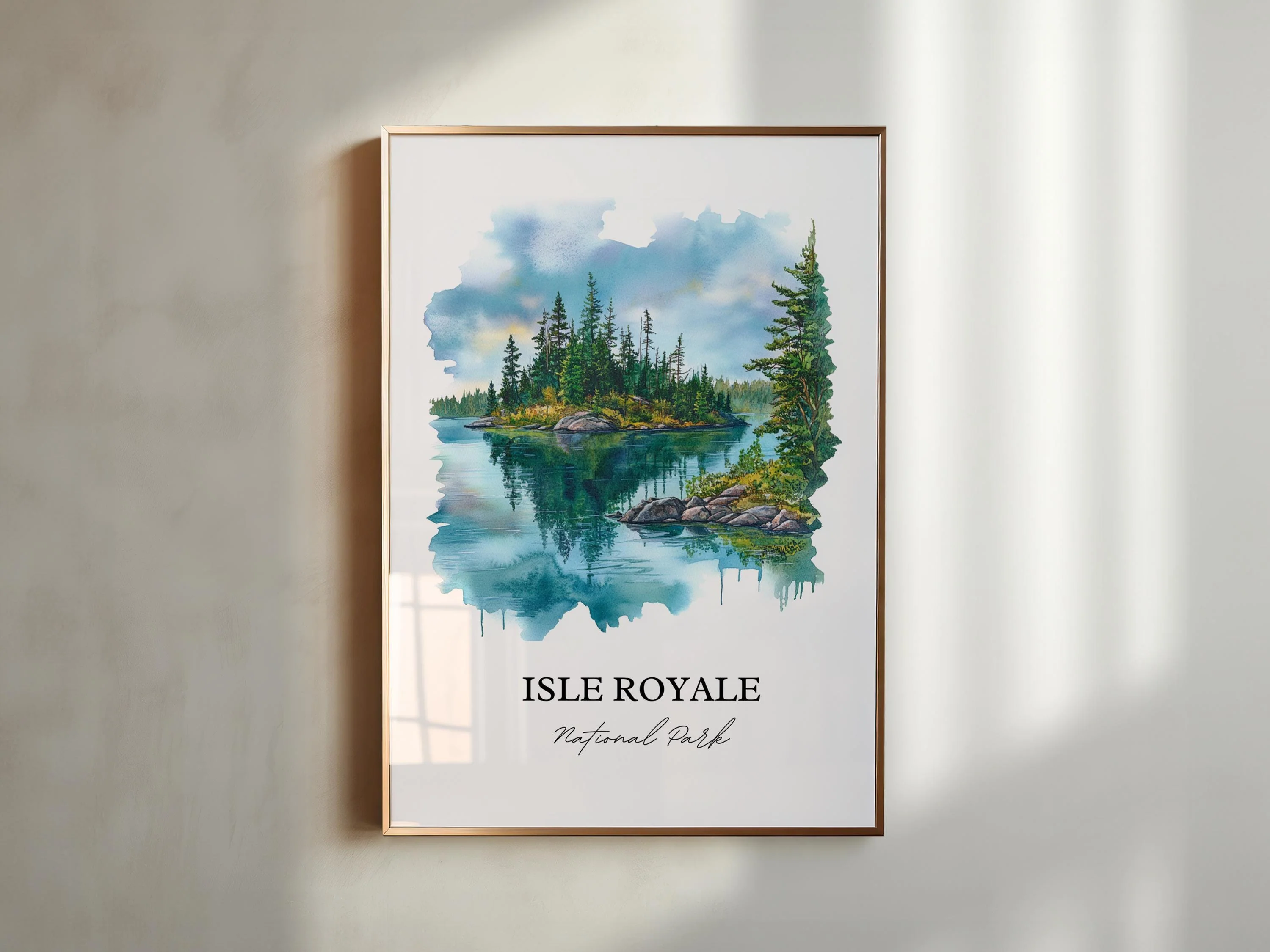 Isle Royale National Park, USA – Watercolor Art Print - Image 6