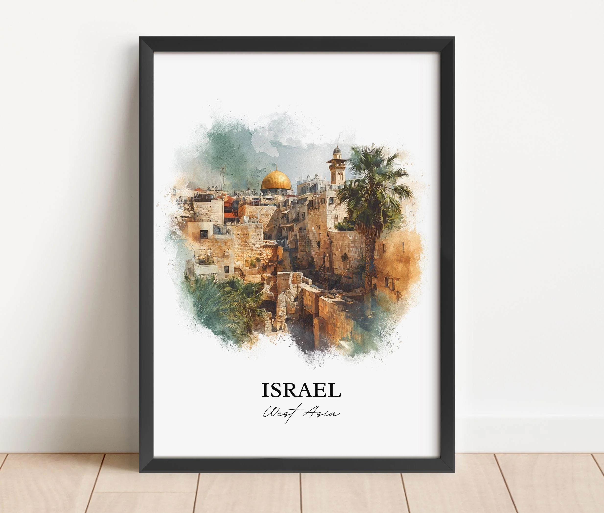 Israel, Israel – Watercolor Art Print - Image 6